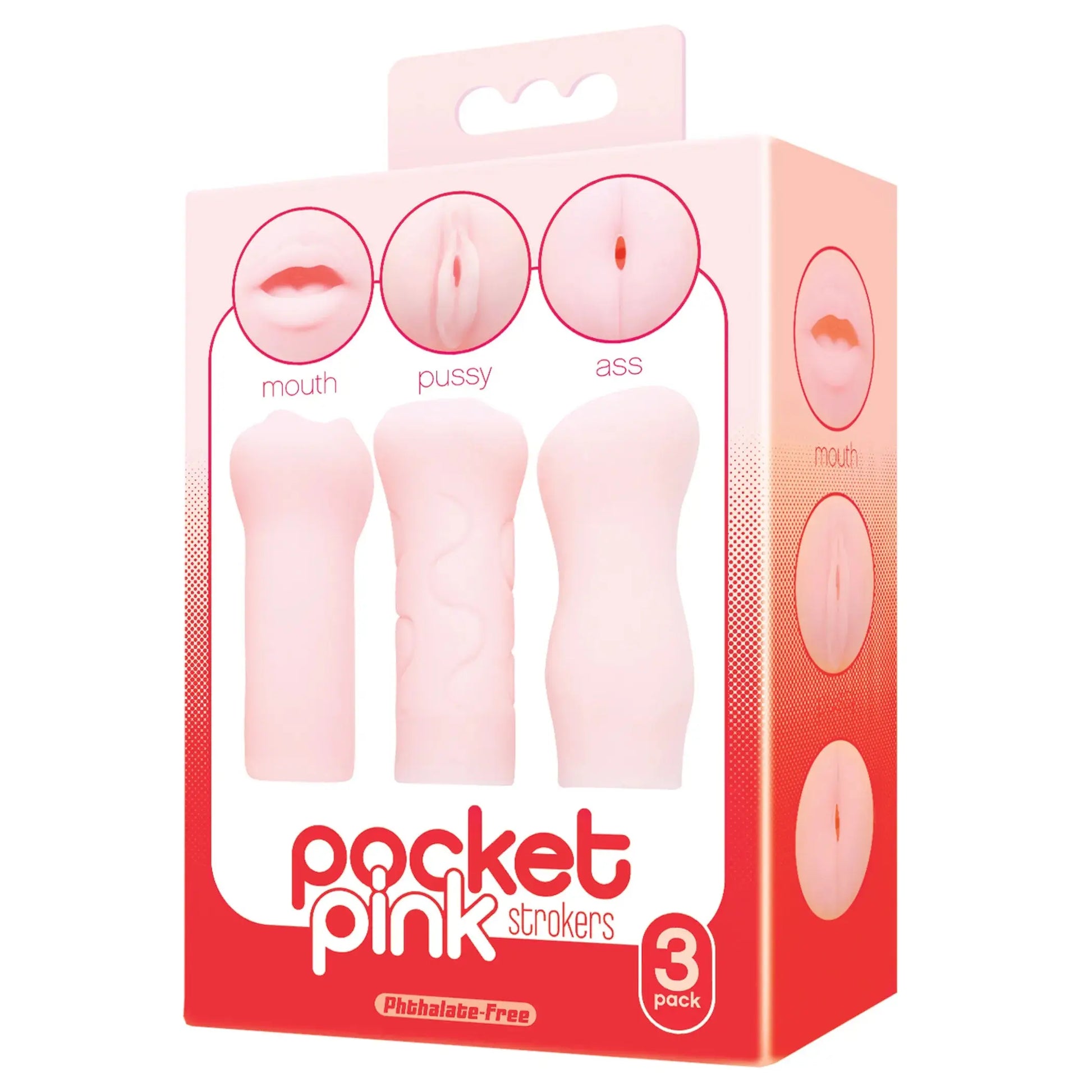 THE 9'S POCKET PINK MINI MASTURBATOR TRIO Icon Brands