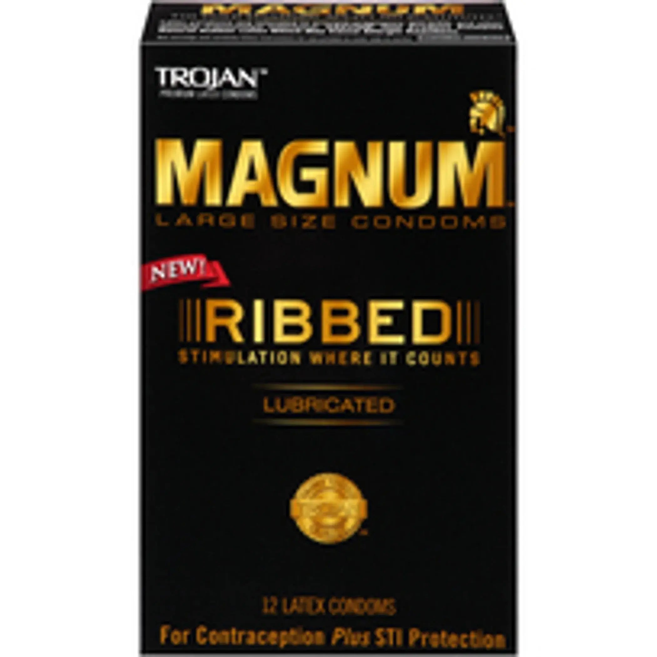 TROJAN MAGNUM RIBBED 12 PACK Trojan