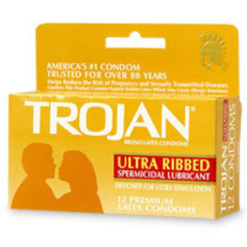 TROJAN STIMULATIONS ULTRA RIBBED 12 PACK Trojan