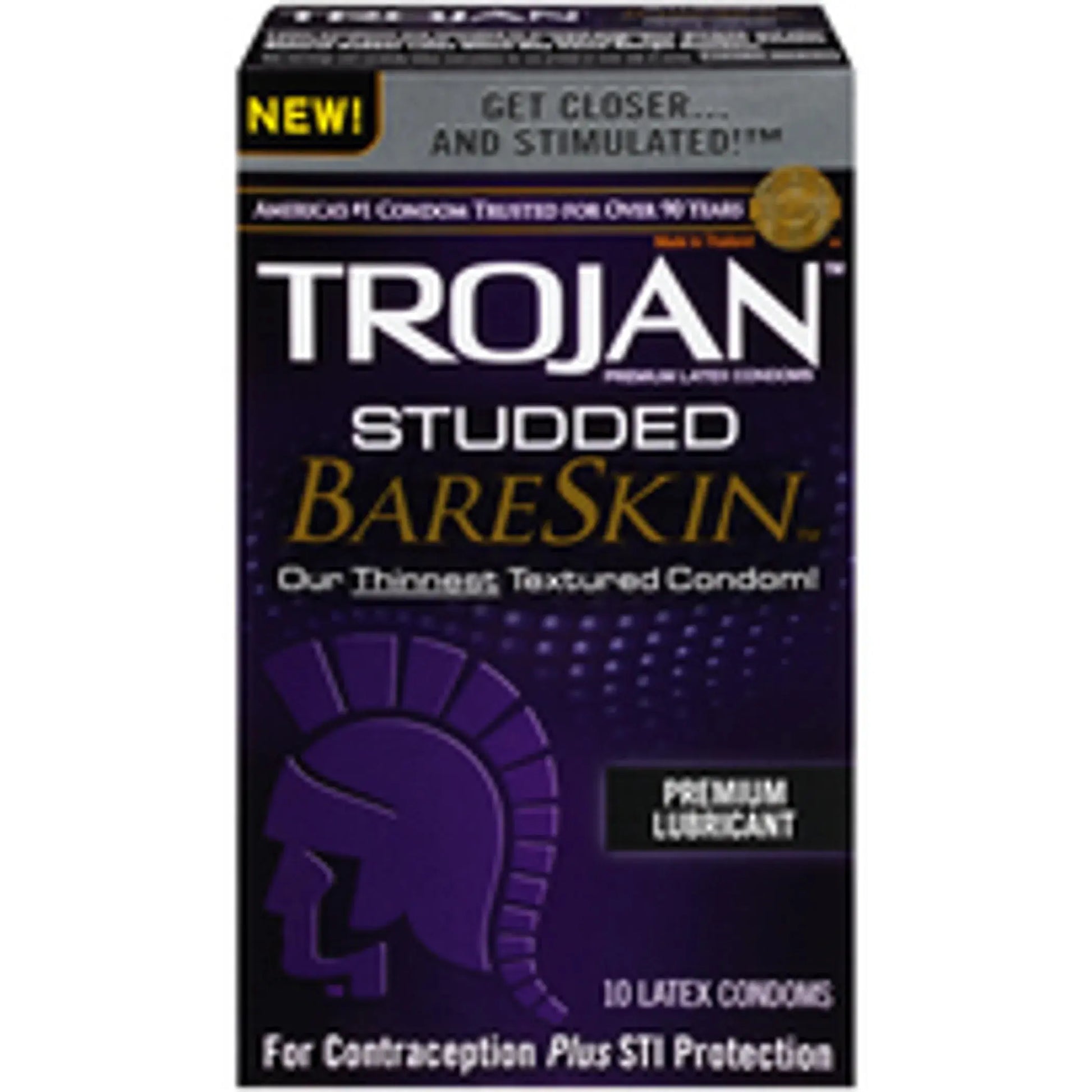 TROJAN STUDDED BARESKIN 10 PACK Trojan