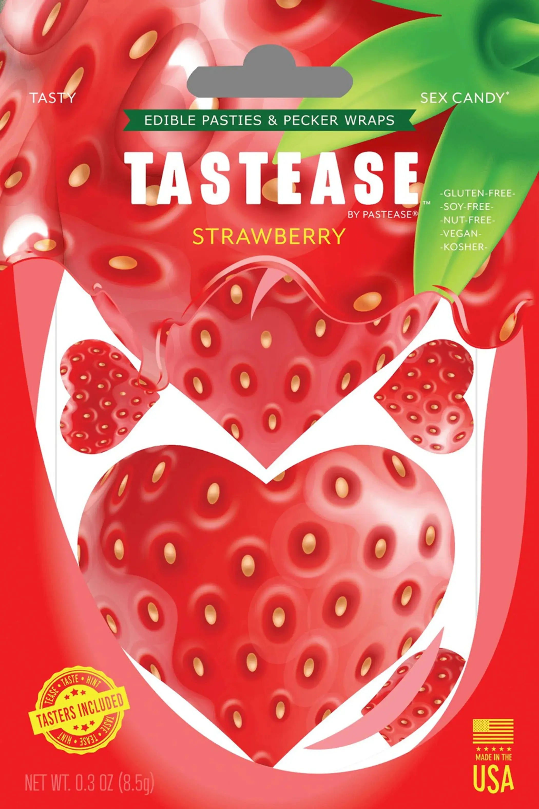 Tastease Strawberry Edible Nipple Pasties & Pecker Wraps Pastease