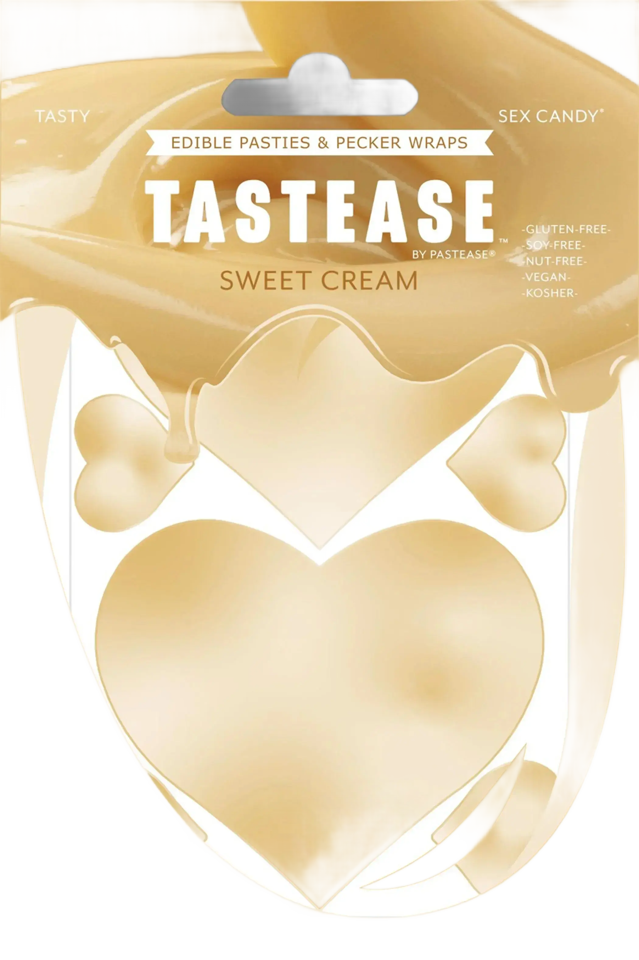TASTEASE SWEET CREAM EDIBLE NIPPLE PASTIES & PECKER WRAPS Pastease