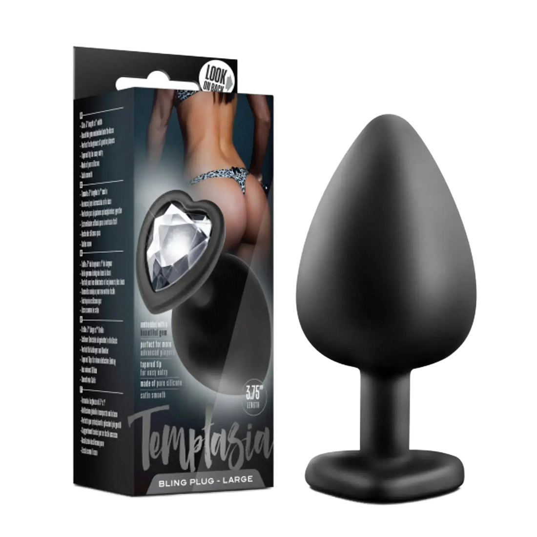 TEMPTASIA BLING PLUG LARGE BLACK Blush Novelties