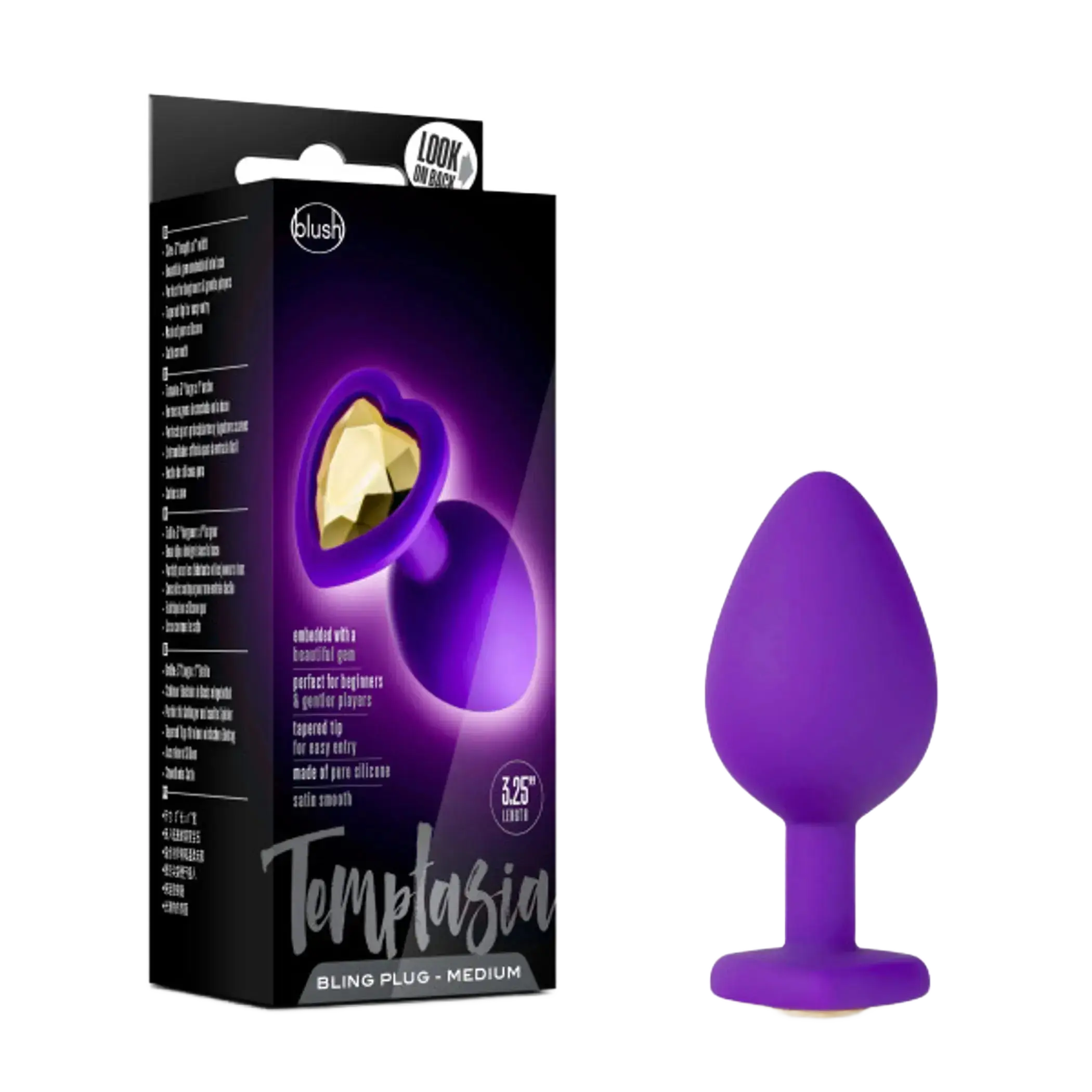 TEMPTASIA BLING PLUG MEDIUM PURPLE Blush Novelties