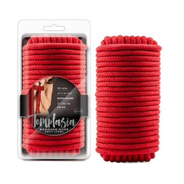 TEMPTASIA BONDAGE ROPE 32FT RED Blush Novelties