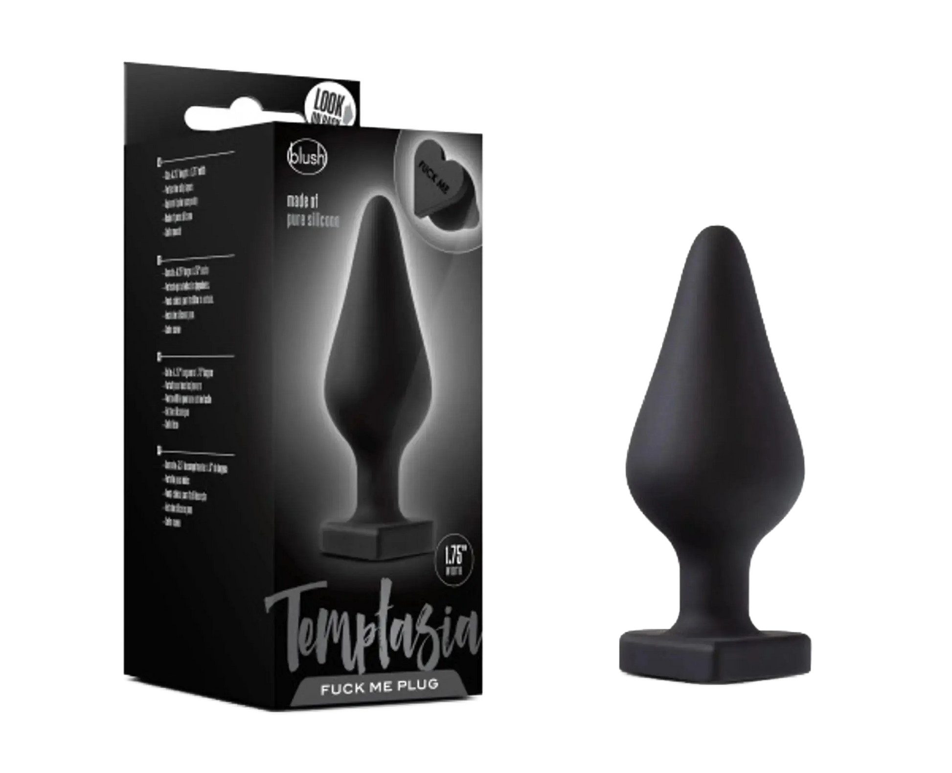 TEMPTASIA FUCK ME BUTT PLUG BLACK Blush Novelties
