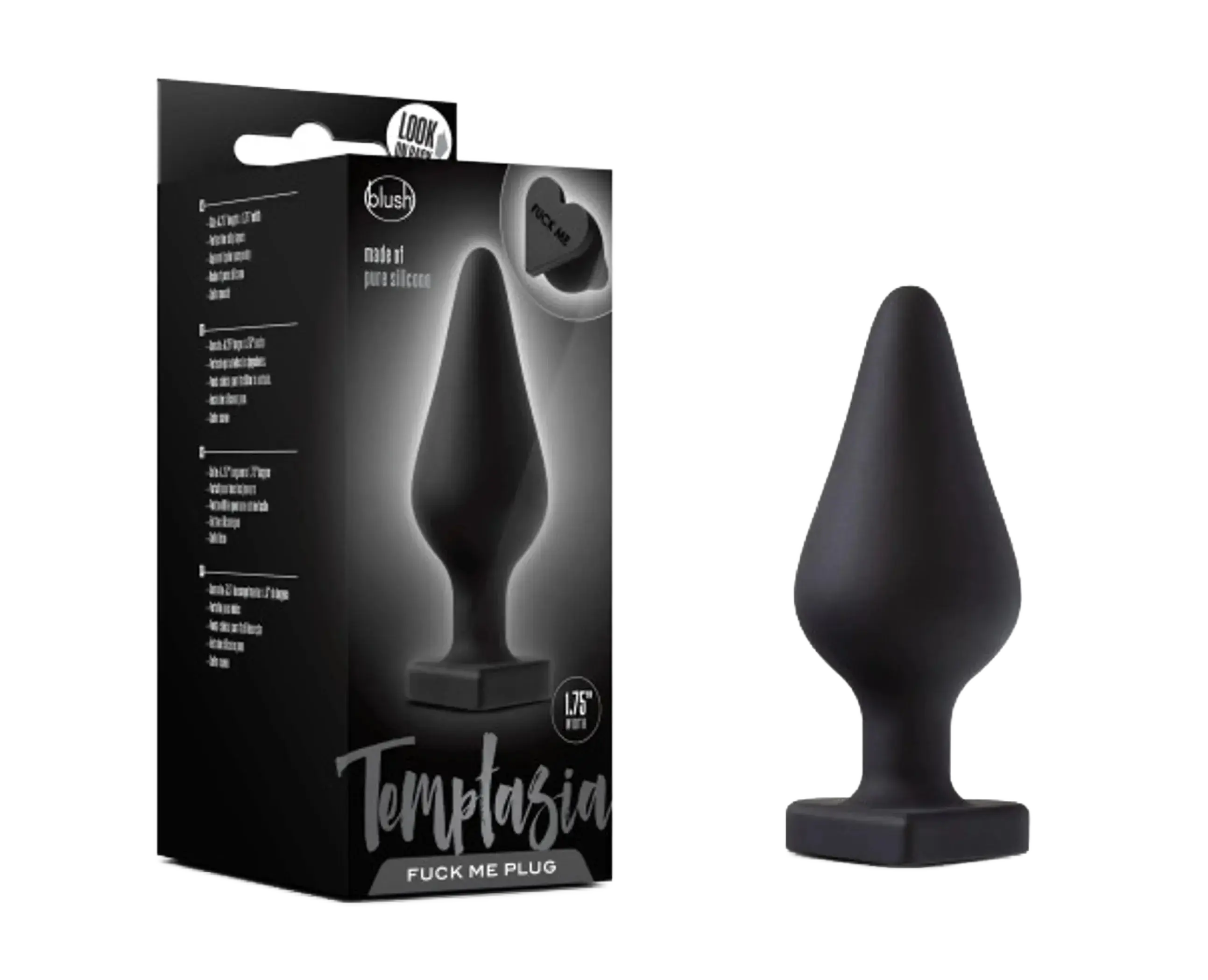 TEMPTASIA FUCK ME BUTT PLUG BLACK Blush Novelties