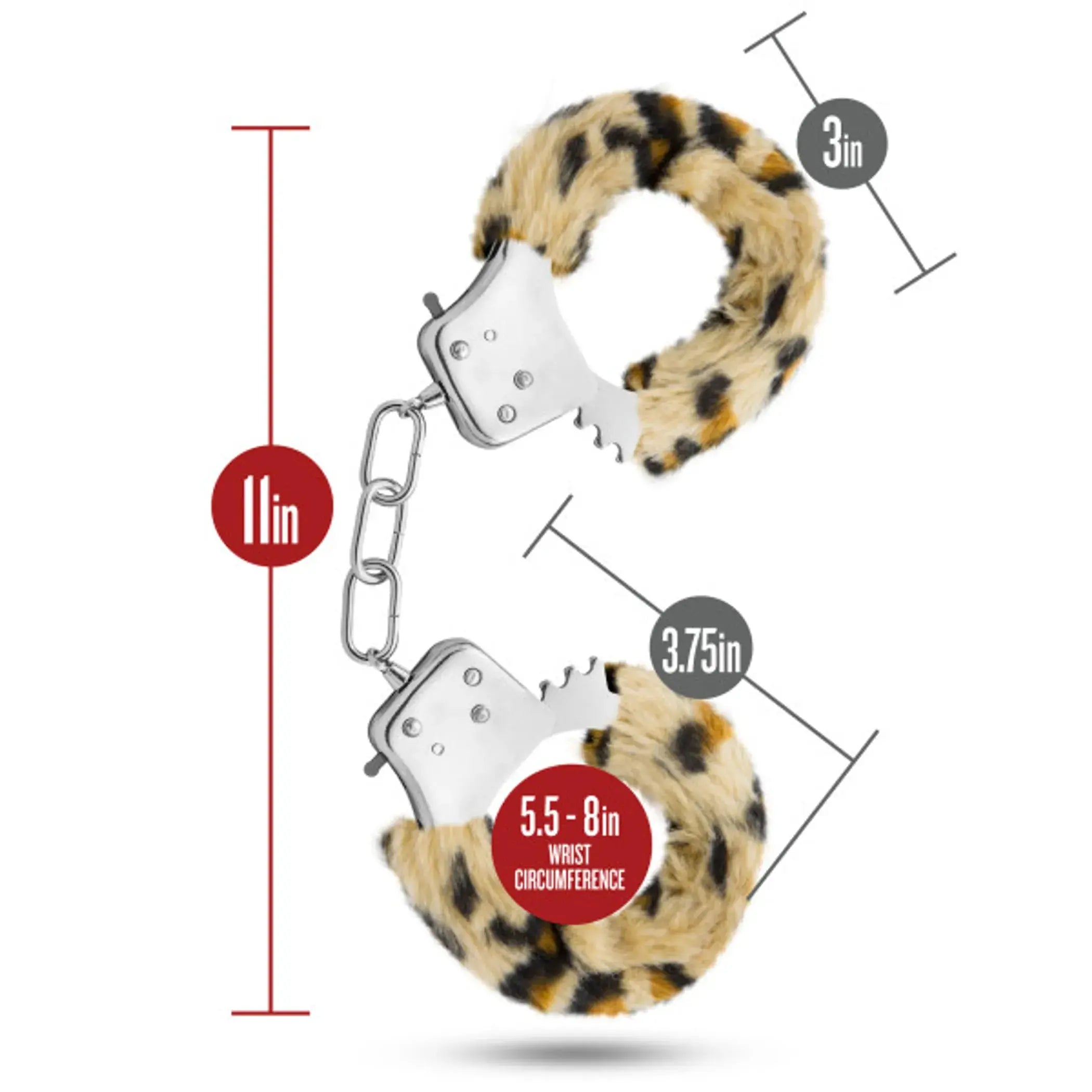 Temptasia Furry Leopard Cuffs Blush Novelties
