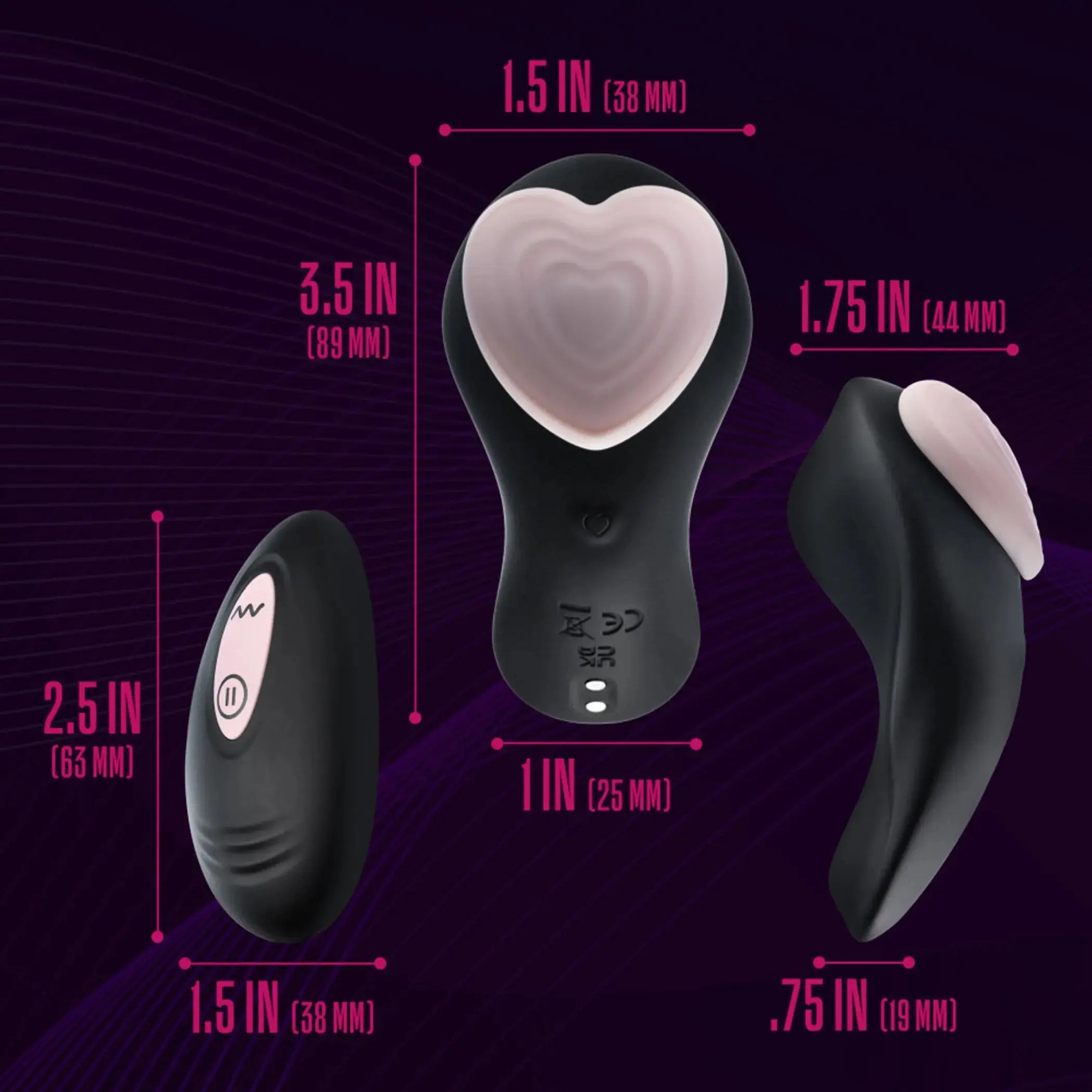Temptasia Heartbeat Panty Vibewith Remote Blush Novelties