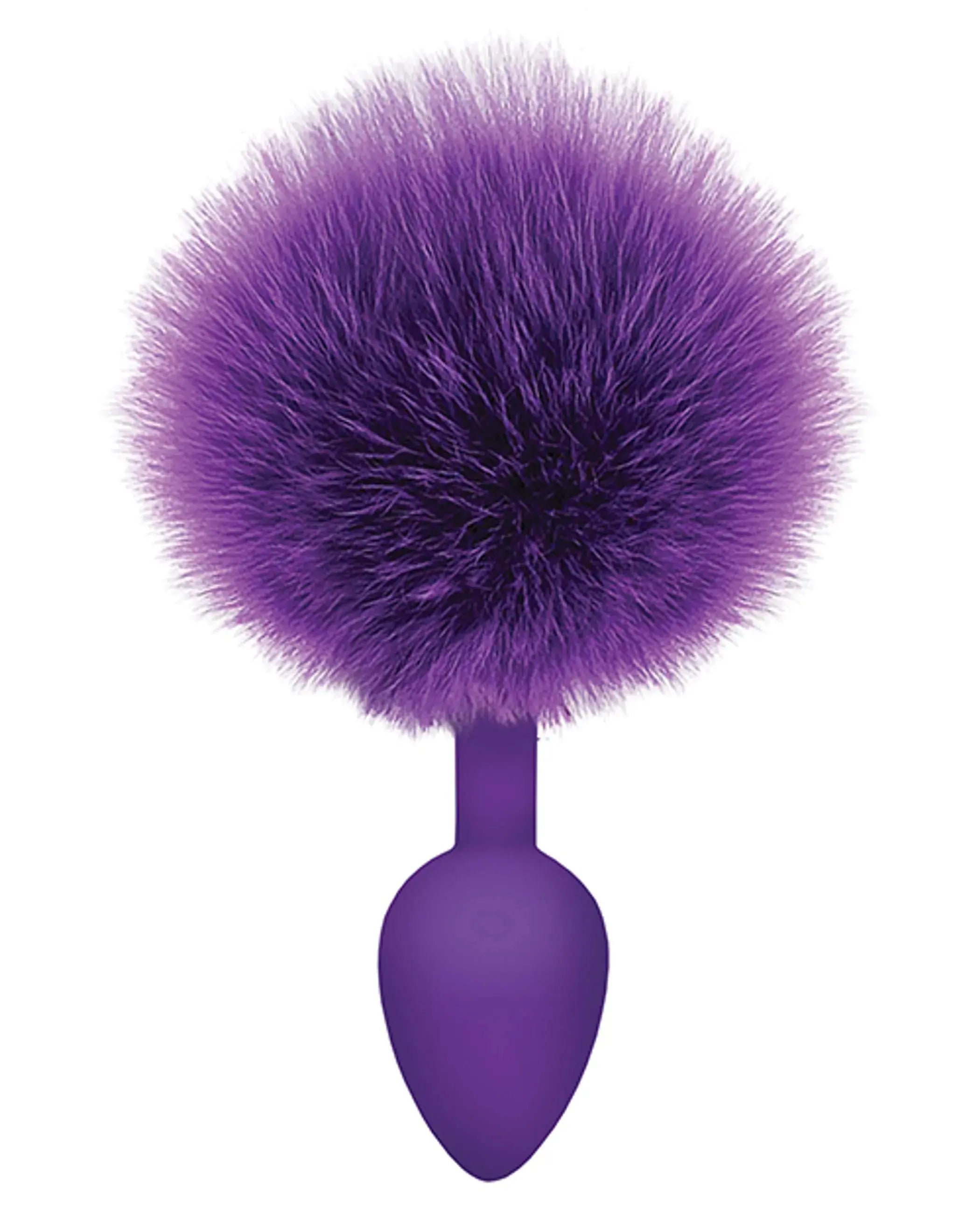 The 9's Cottontails Silicone Bunny Tail Butt Plug Purple Icon Brands