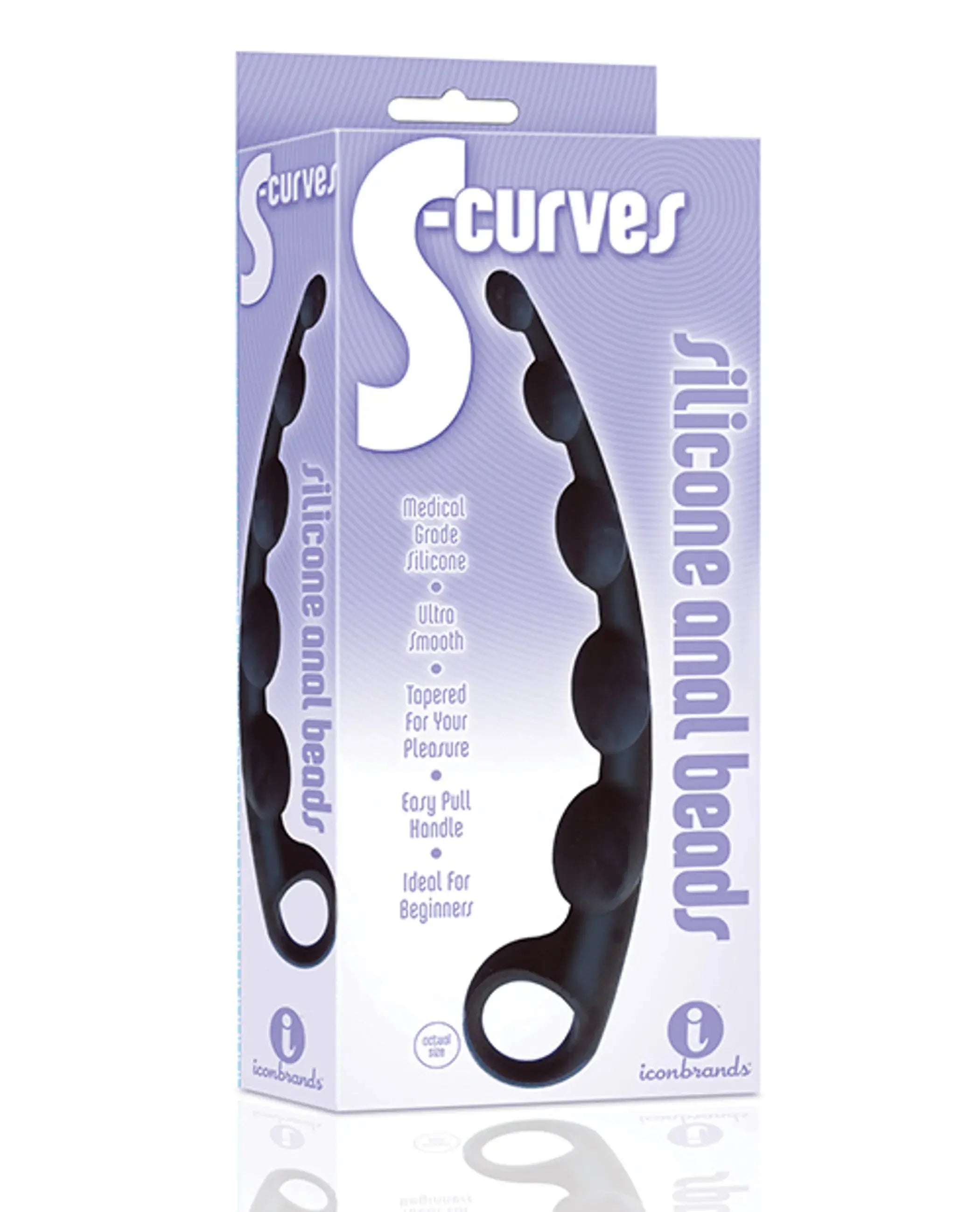 The 9's S Curves Silicone Anal Beads Icon Brands