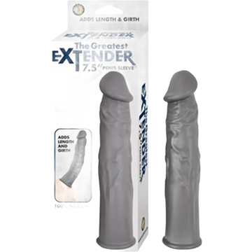 THE GREAT EXTENDER 7.5 PENIS SLEEVE GREY " Nasstoys