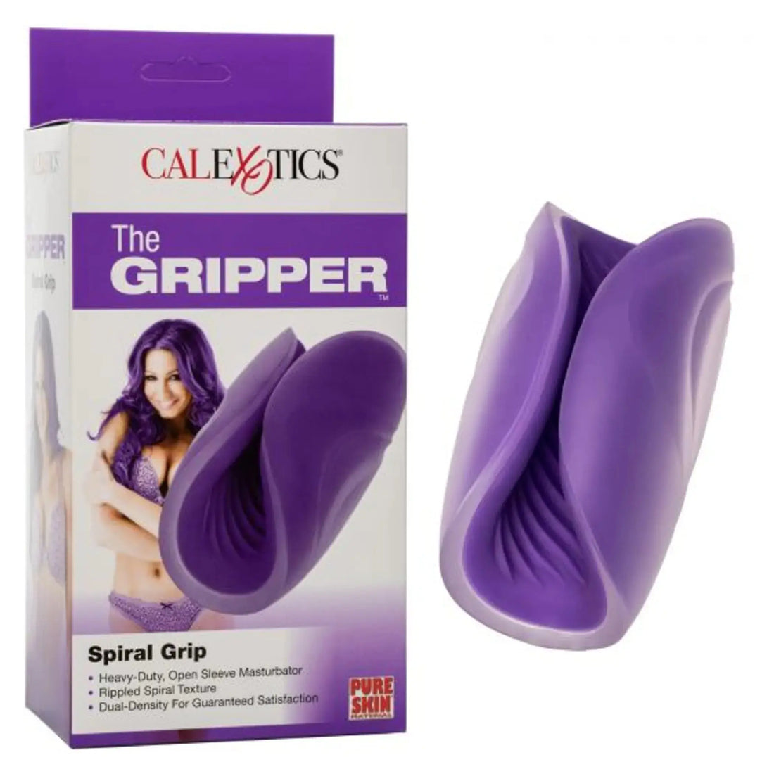 The Gripper Spiral Grip Purple California Exotic Novelties