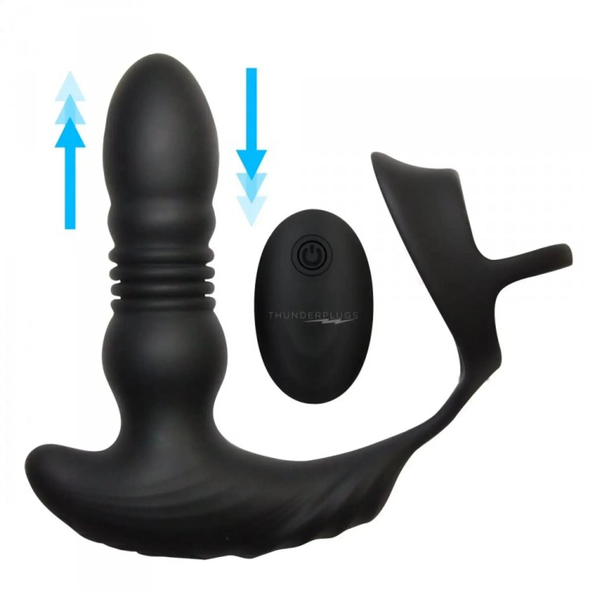 Thunderplugs 10X Thrusting Plug with Cock and Ball Ring XR Brands