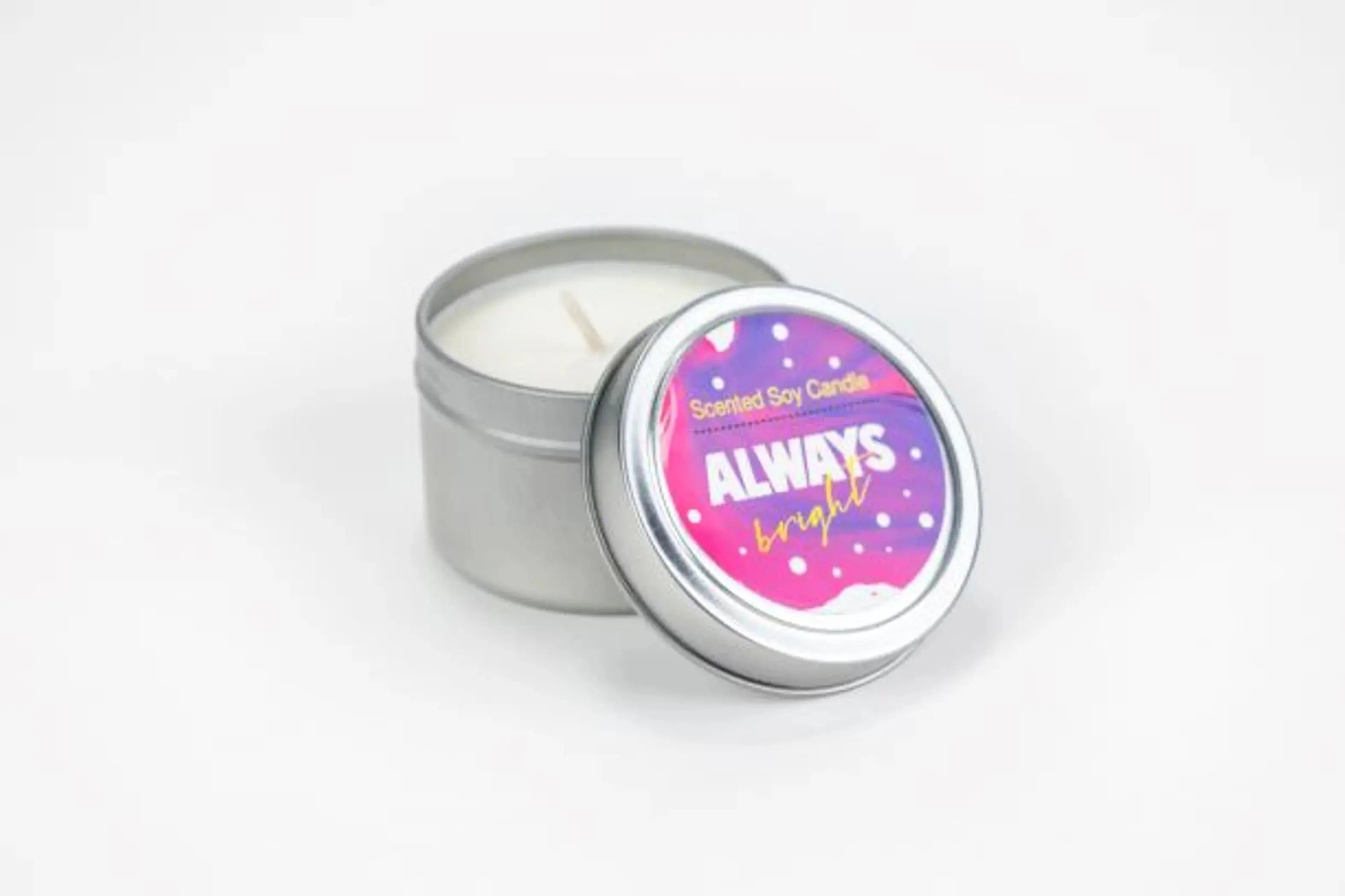 Tin Soy Candle - Scented with Bergamot and Lavender Essential oils Lizush