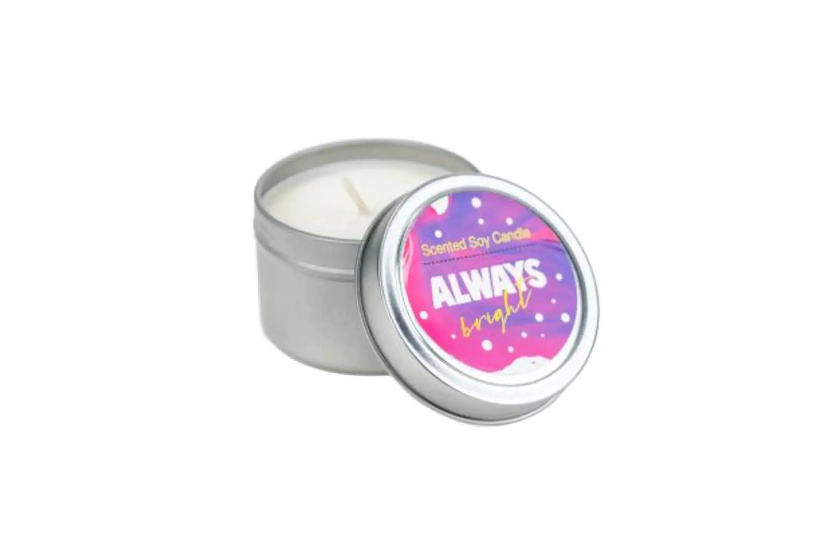 Tin Soy Candle - Scented with Bergamot and Lavender Essential oils Lizush