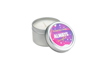 Tin Soy Candle - Scented with Bergamot and Lavender Essential oils Lizush