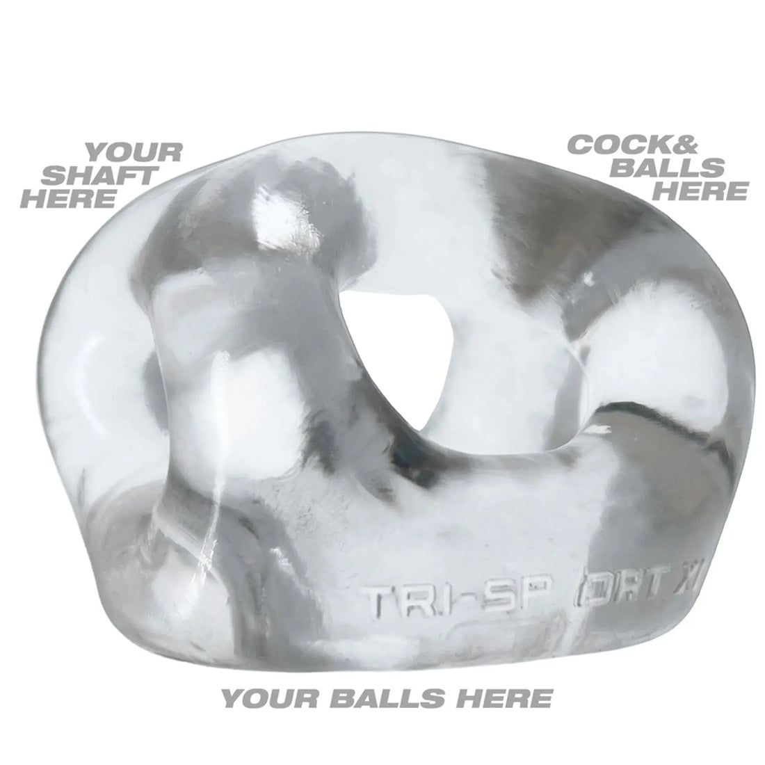 Tri-Sport XL Clear Net Cock Ring OXBALLS