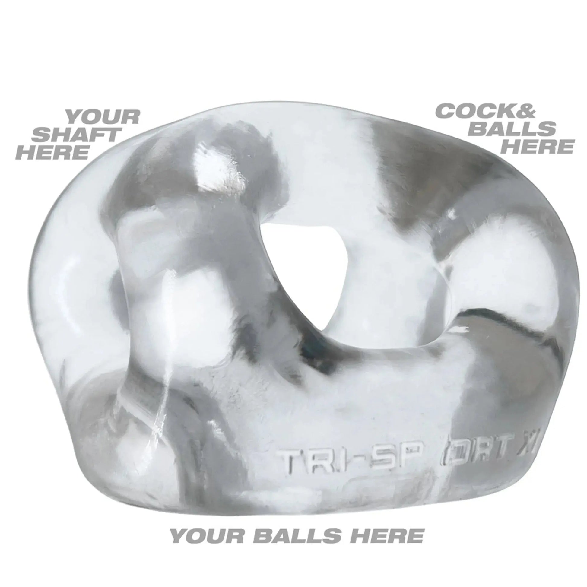 Tri-Sport XL Clear Net Cock Ring OXBALLS