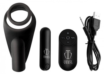 Trinity 4 Men Silicone C-Ring with Taint Stimulator XR Brands