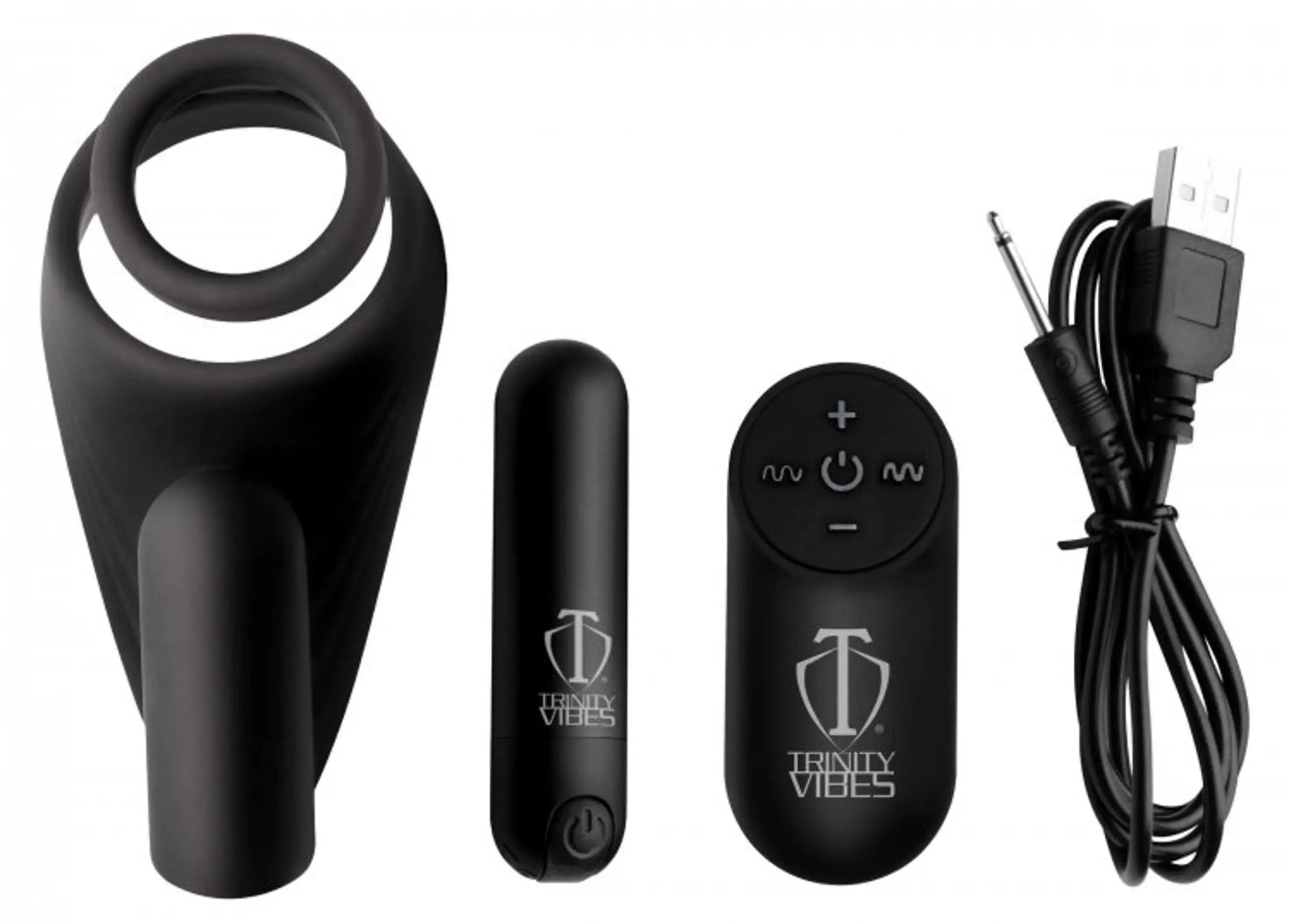 Trinity 4 Men Silicone C-Ring with Taint Stimulator XR Brands