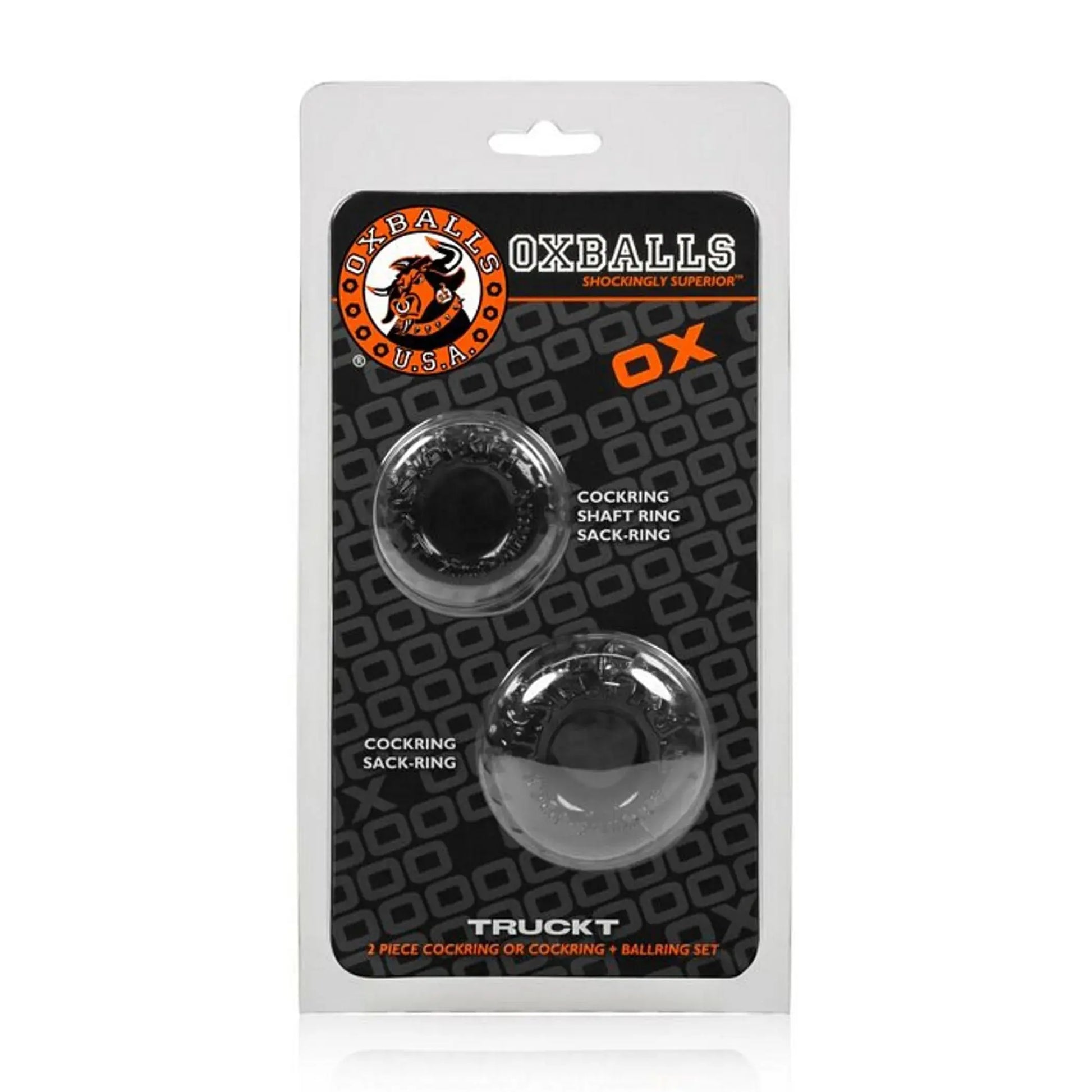 Truckt 2-Piece Cock Ring Set Black OXBALLS