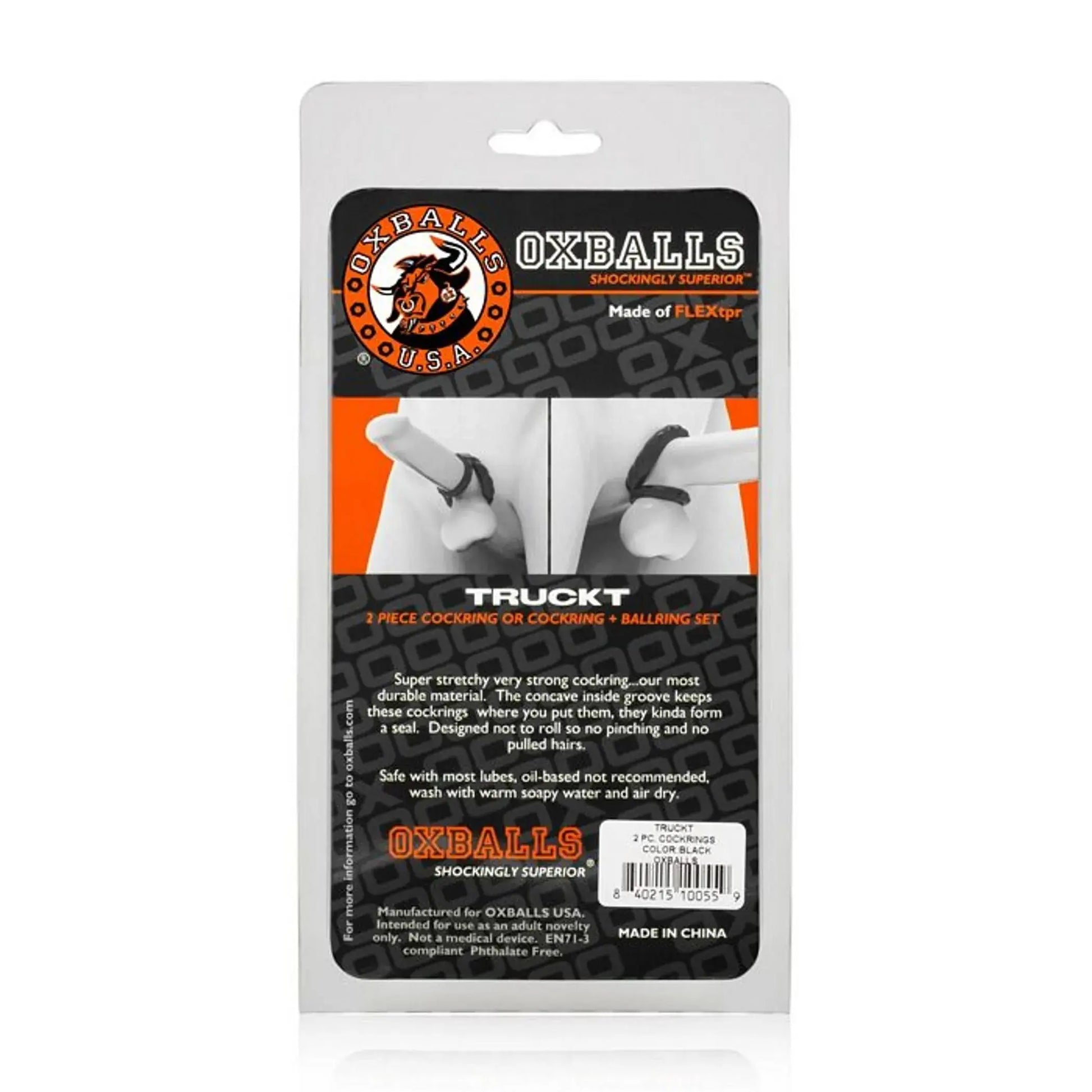 Truckt 2-Piece Cock Ring Set Black OXBALLS