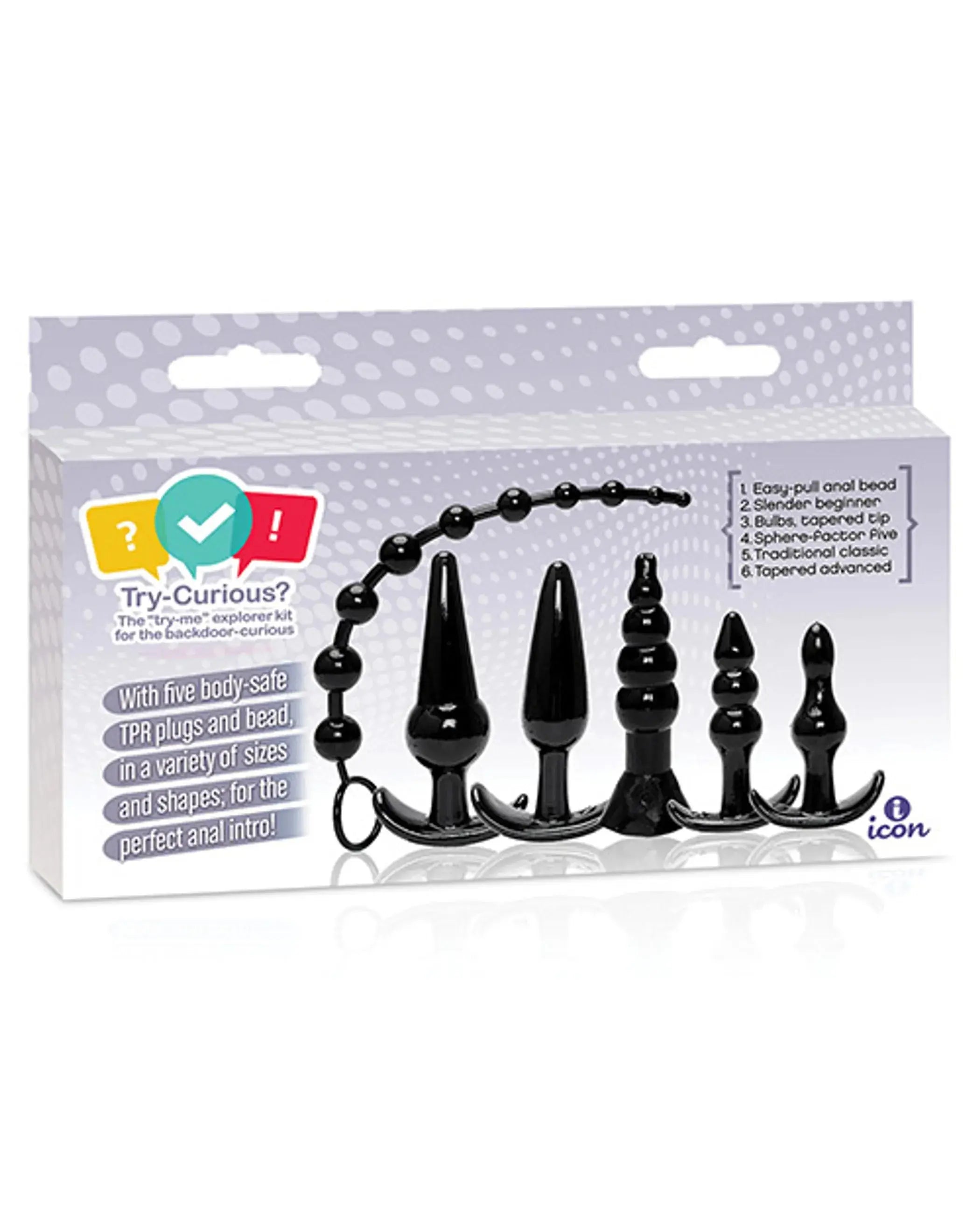 Try Curious Anal Plug Kit Icon Brands
