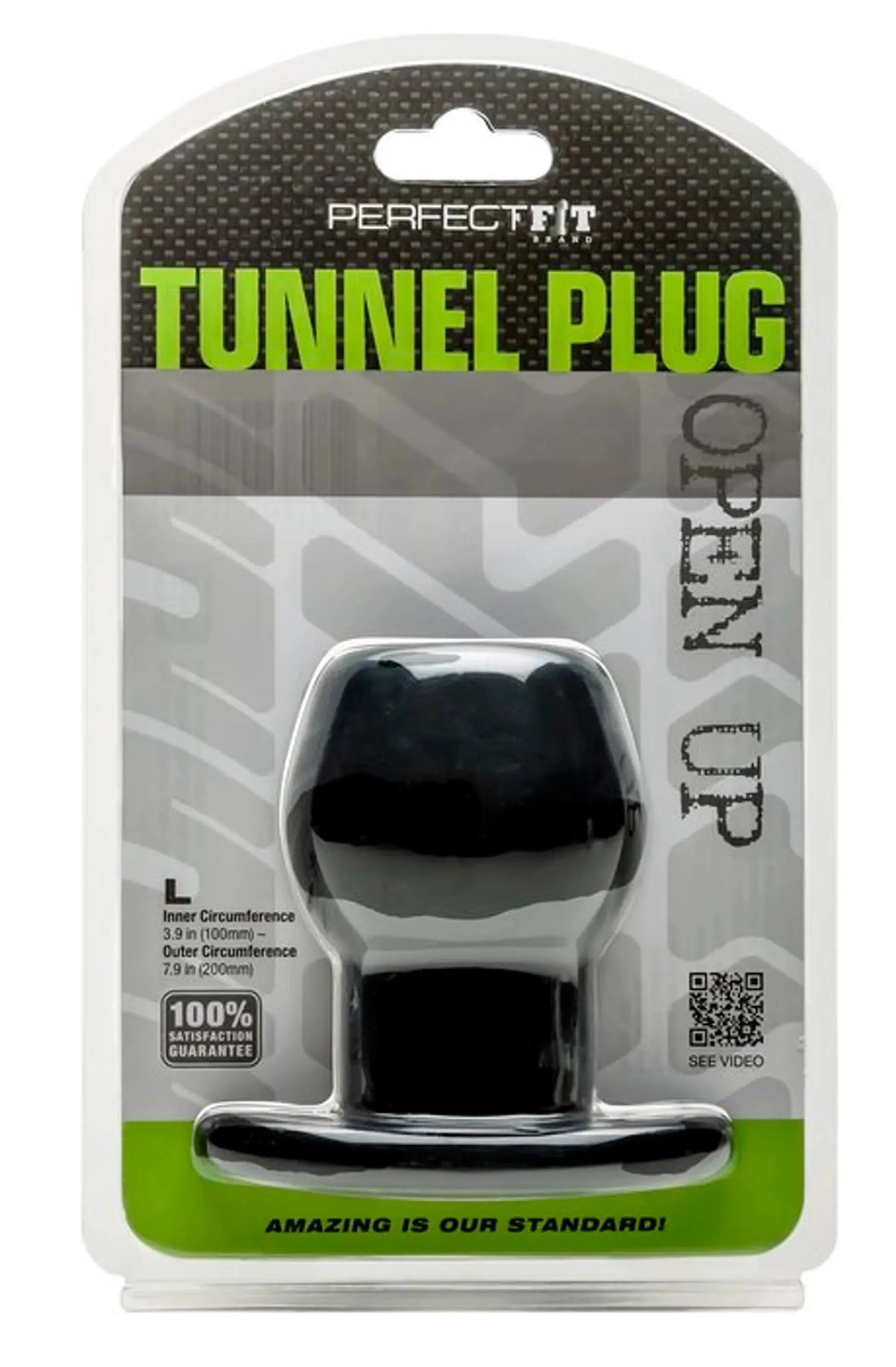 Tunnel Plug Large Black Perfect Fit