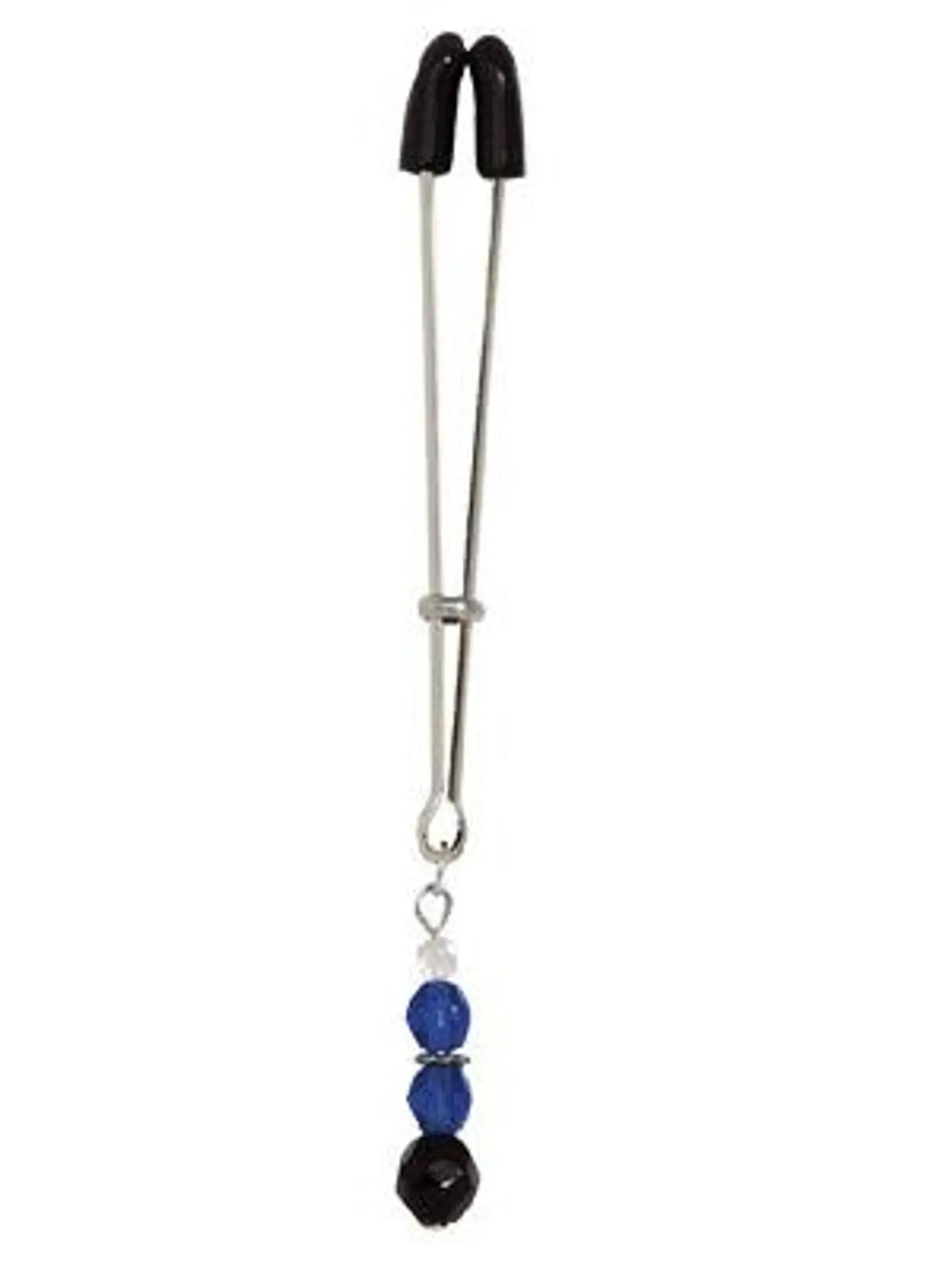 Tweezer Clit Clamp with Blue Beads Spartacus