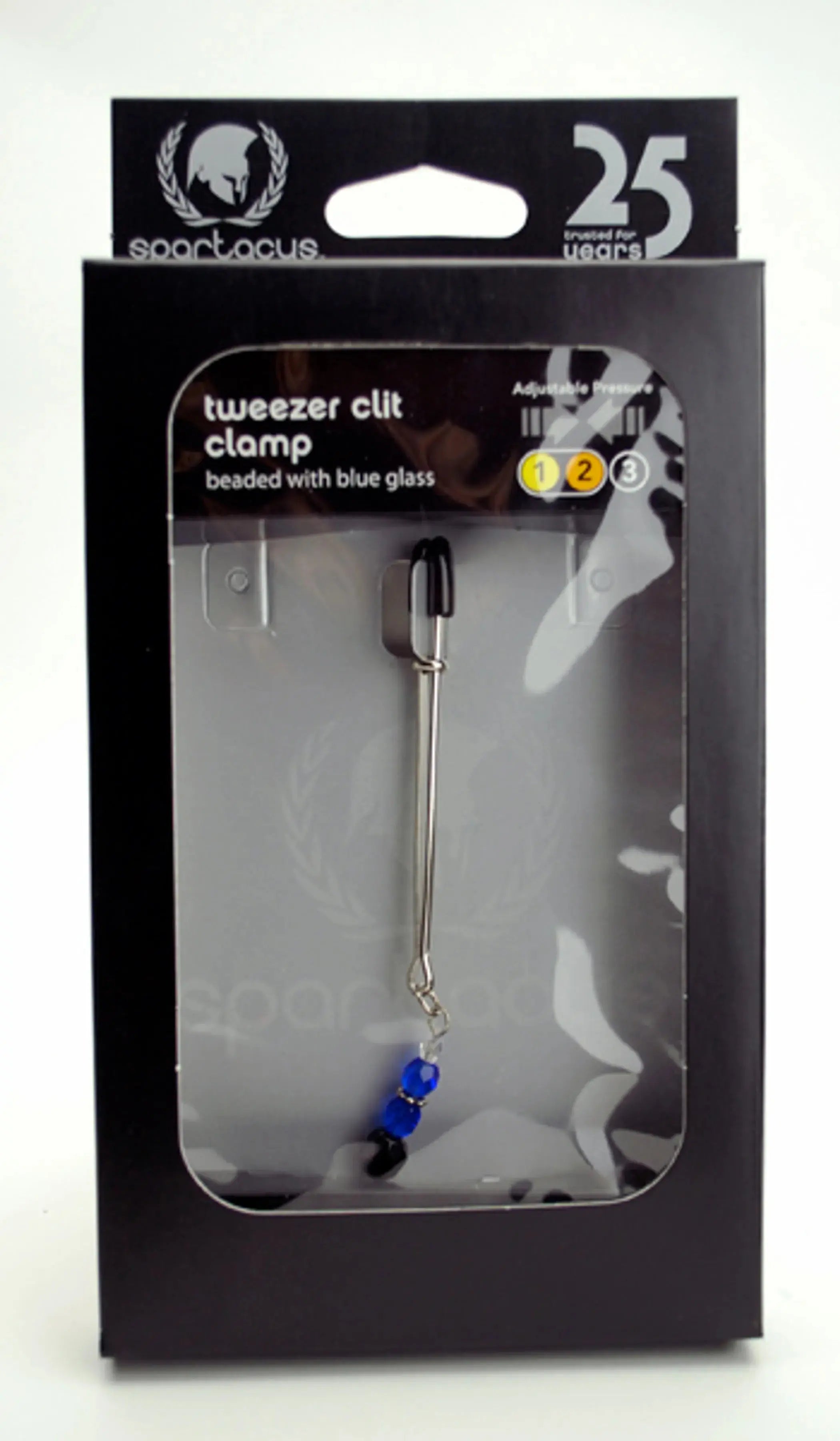 Tweezer Clit Clamp with Blue Beads Spartacus