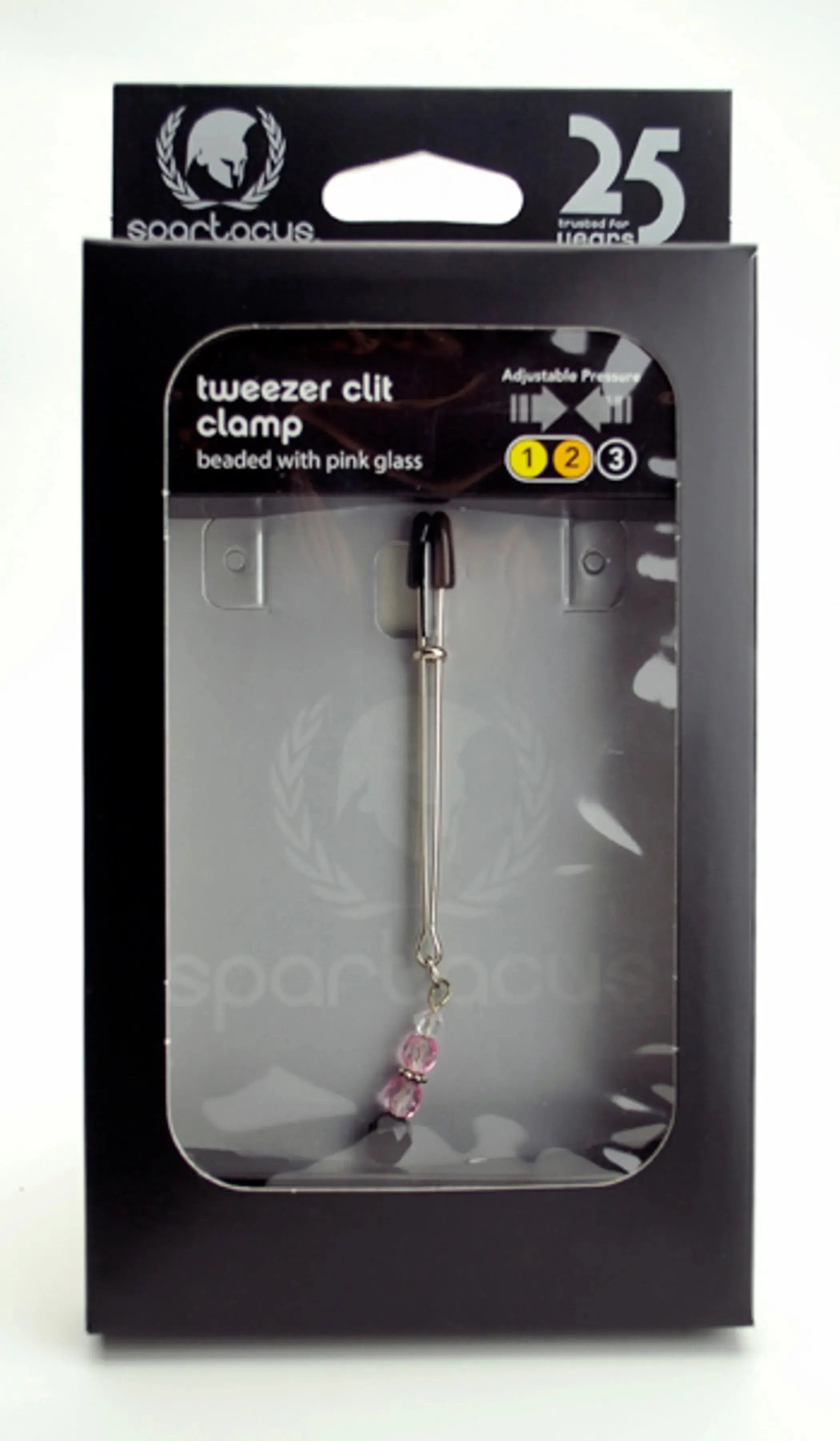 Tweezer Clit Clamp with Pink Beads Spartacus