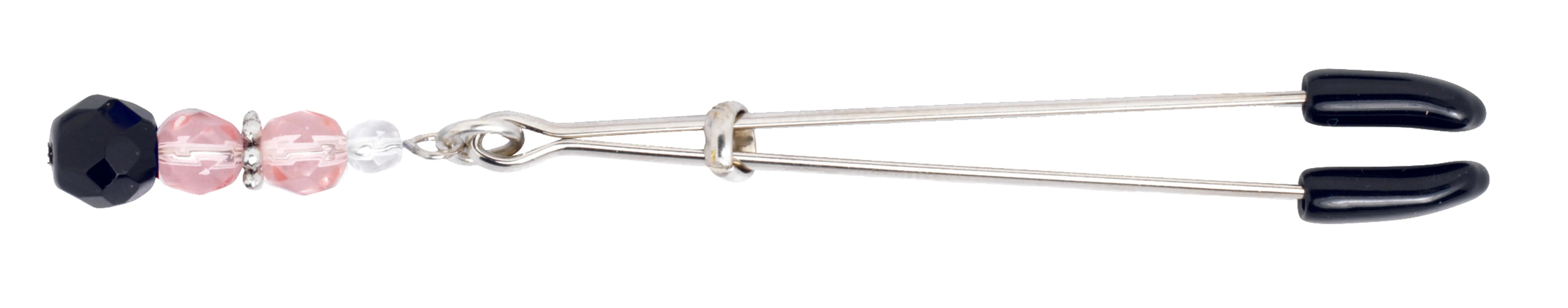 Tweezer Clit Clamp with Pink Beads Spartacus