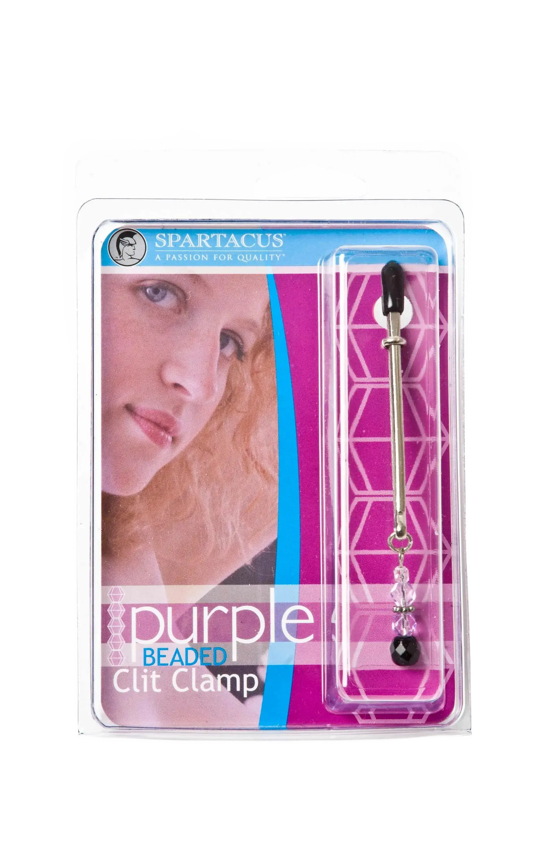 TWEEZER CLIT CLAMP W/PURPLE BEADS Spartacus
