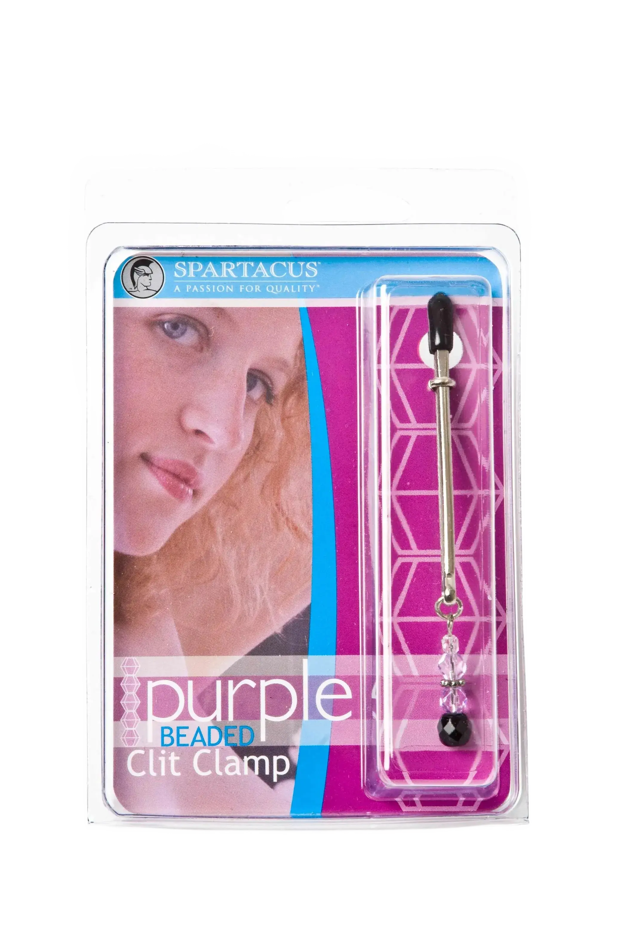 TWEEZER CLIT CLAMP W/PURPLE BEADS Spartacus