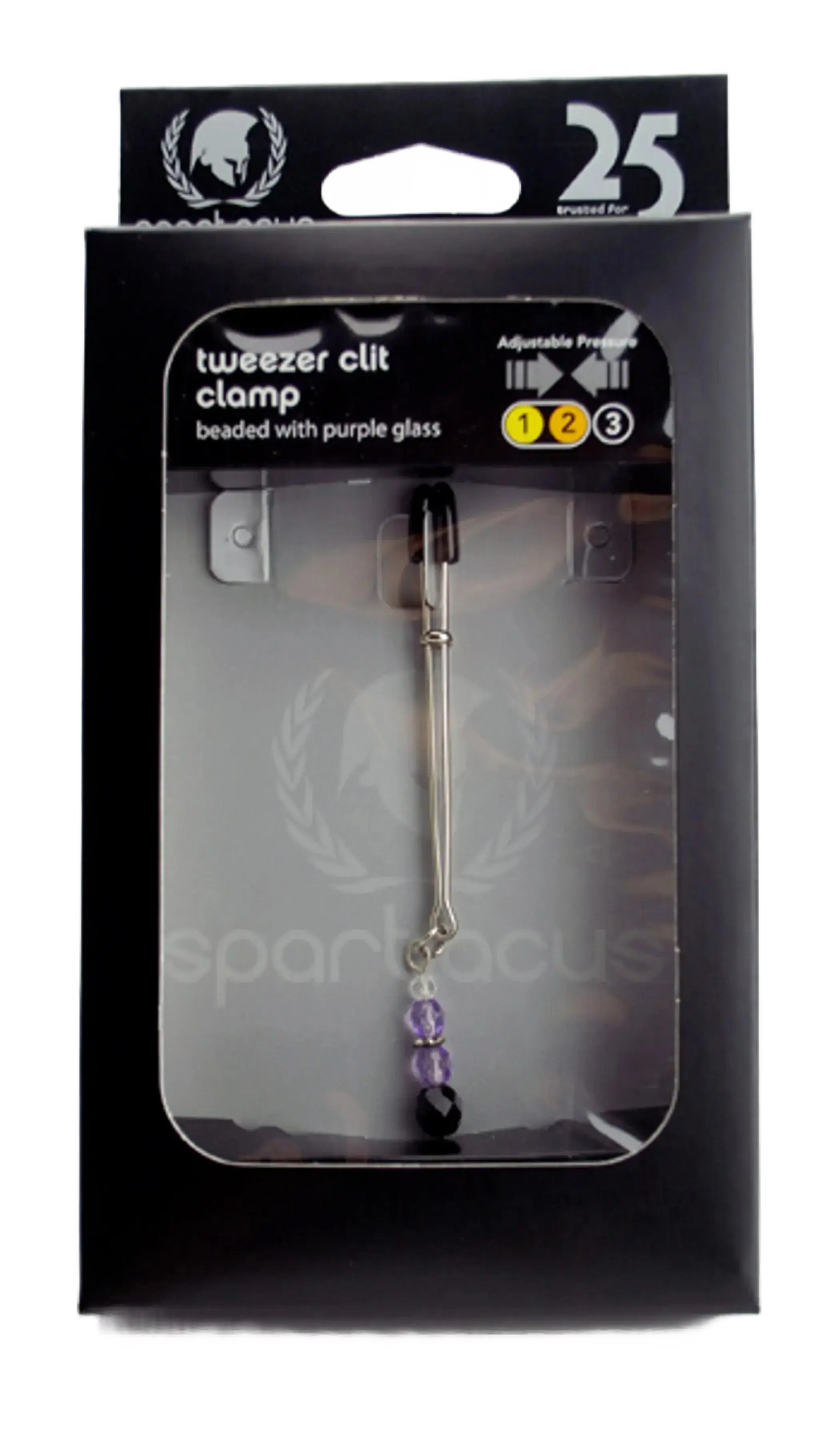 TWEEZER CLIT CLAMP W/PURPLE BEADS Spartacus