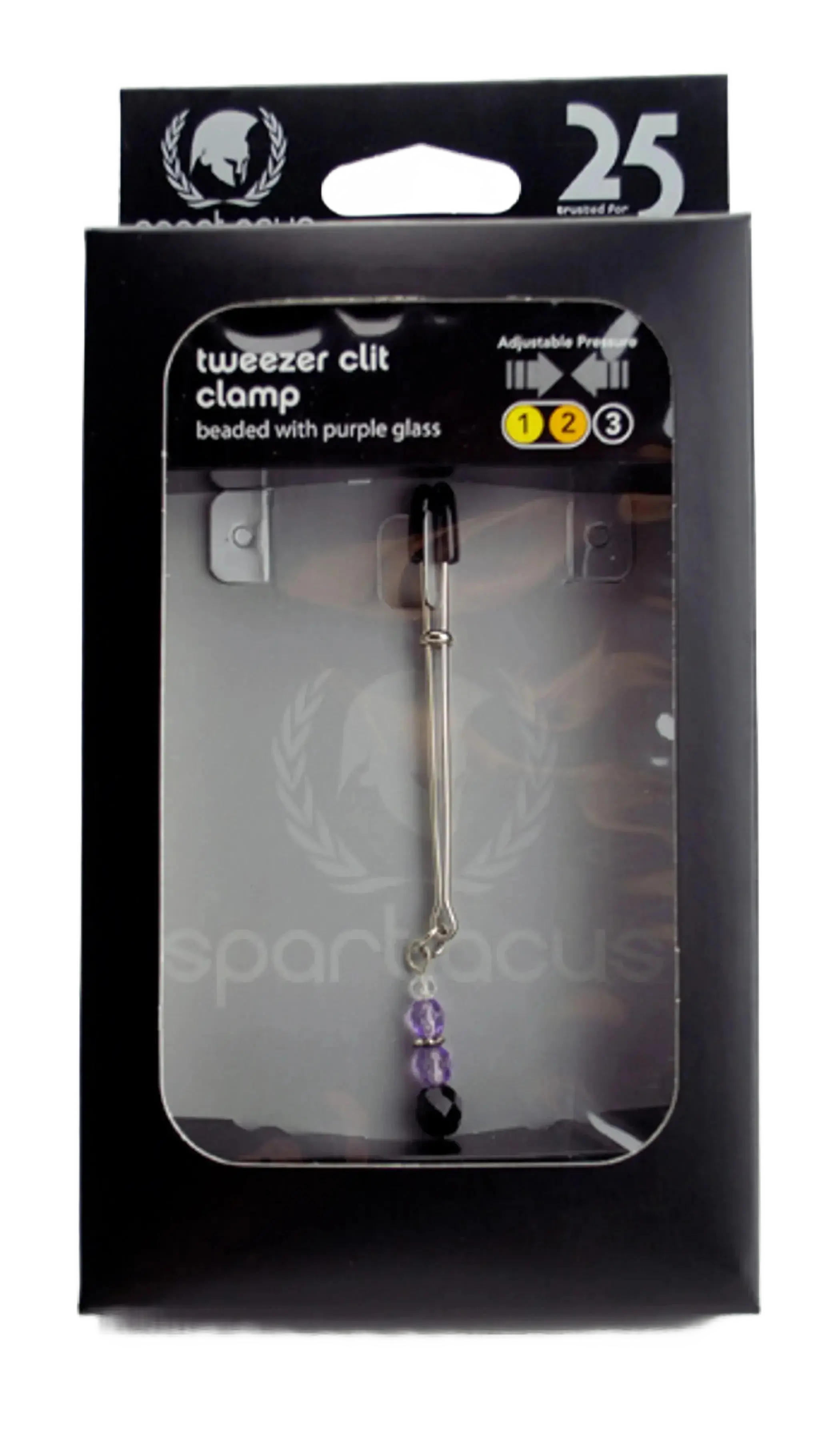 TWEEZER CLIT CLAMP W/PURPLE BEADS Spartacus