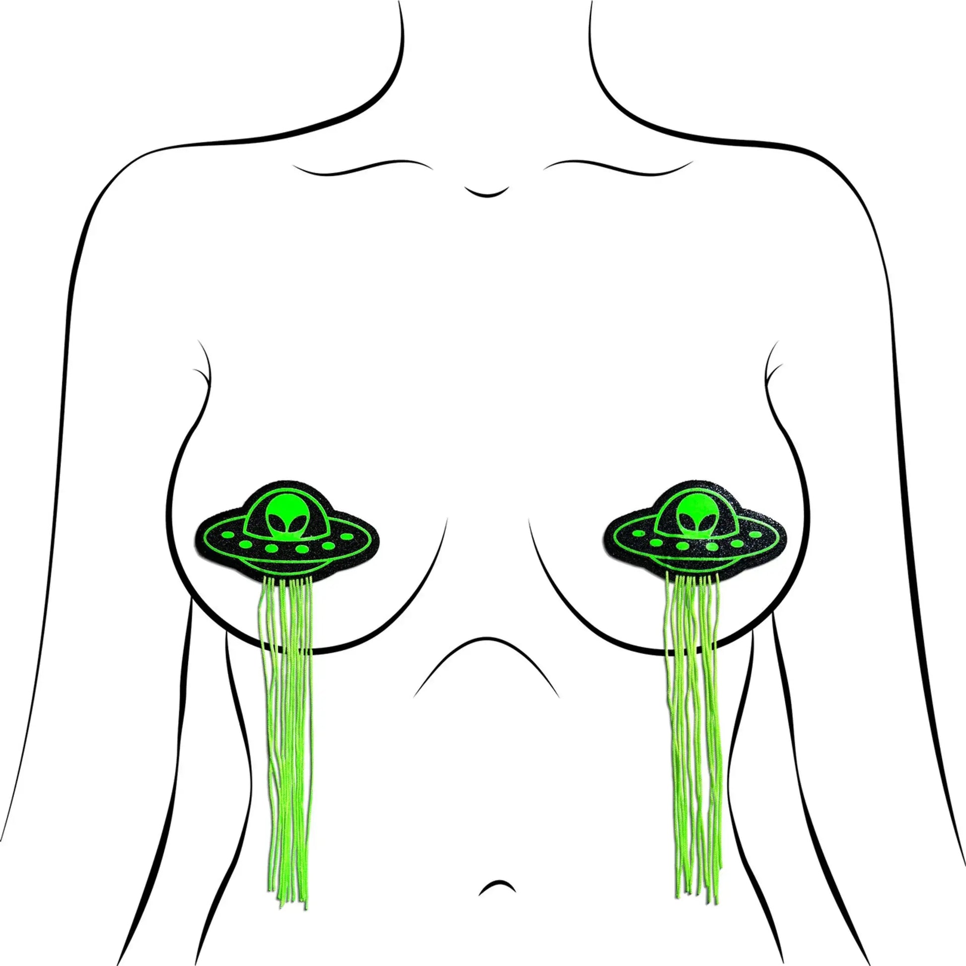 UFO Alien Tassels Glow in the Dark Pastease