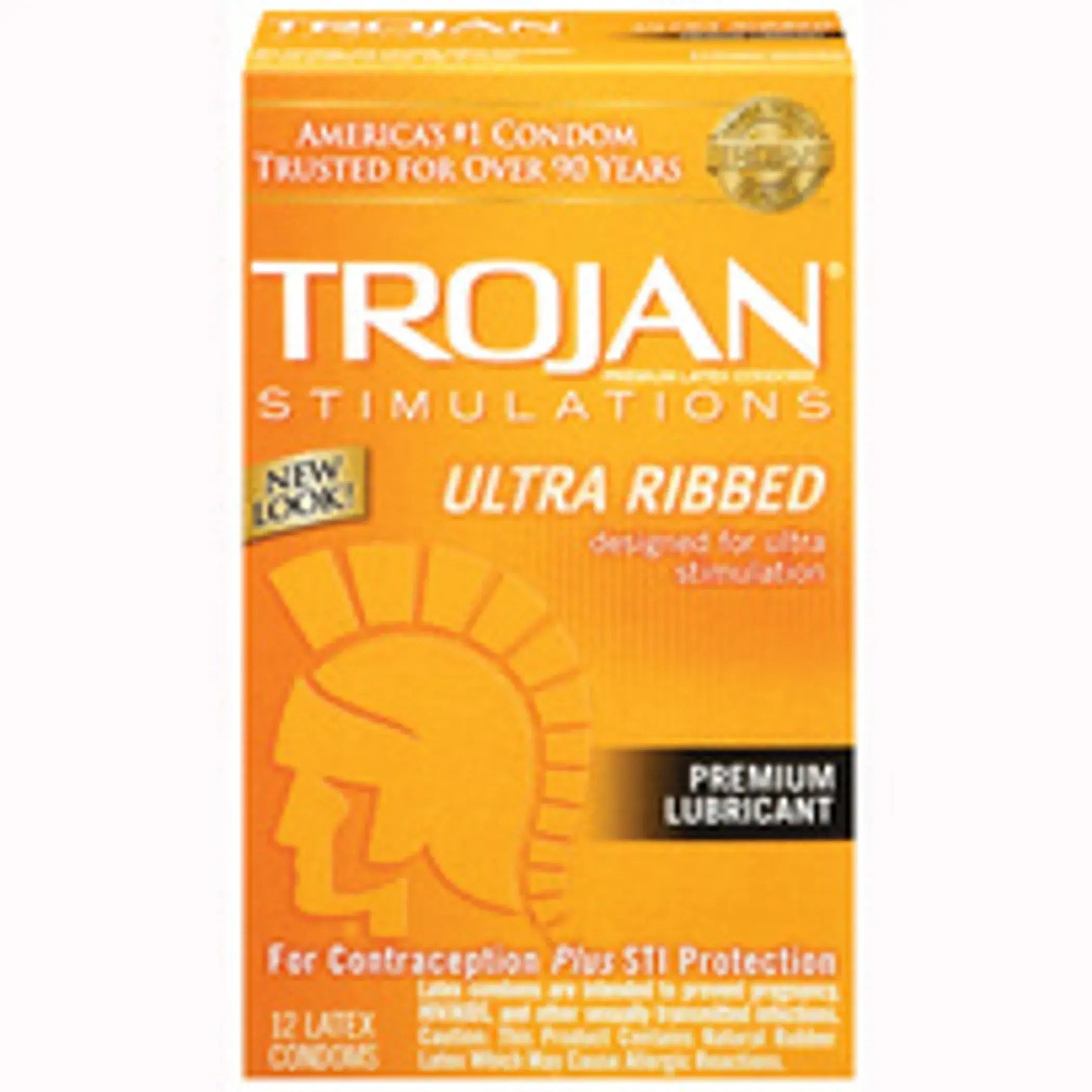Ultra Ribbed Condoms 12-Pack Trojan