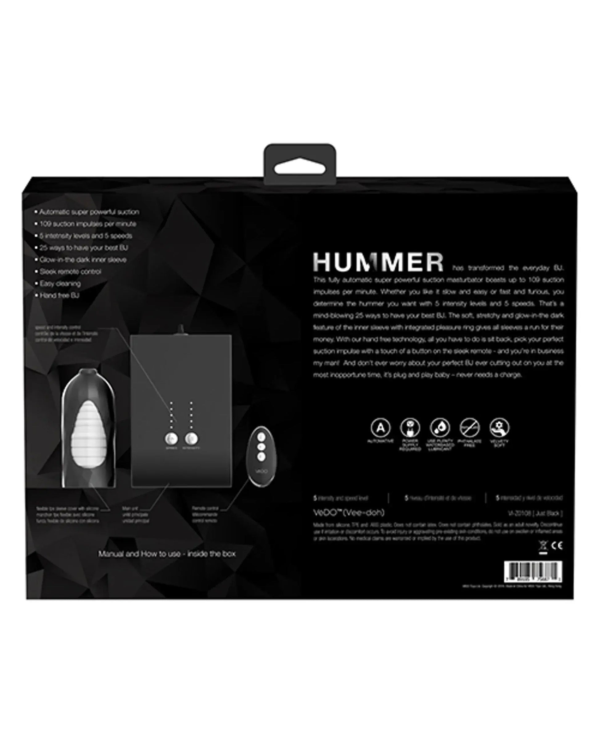 VEDO HUMMER SUPER BJ MACHINE BLACK PEARL (NET) Vedo