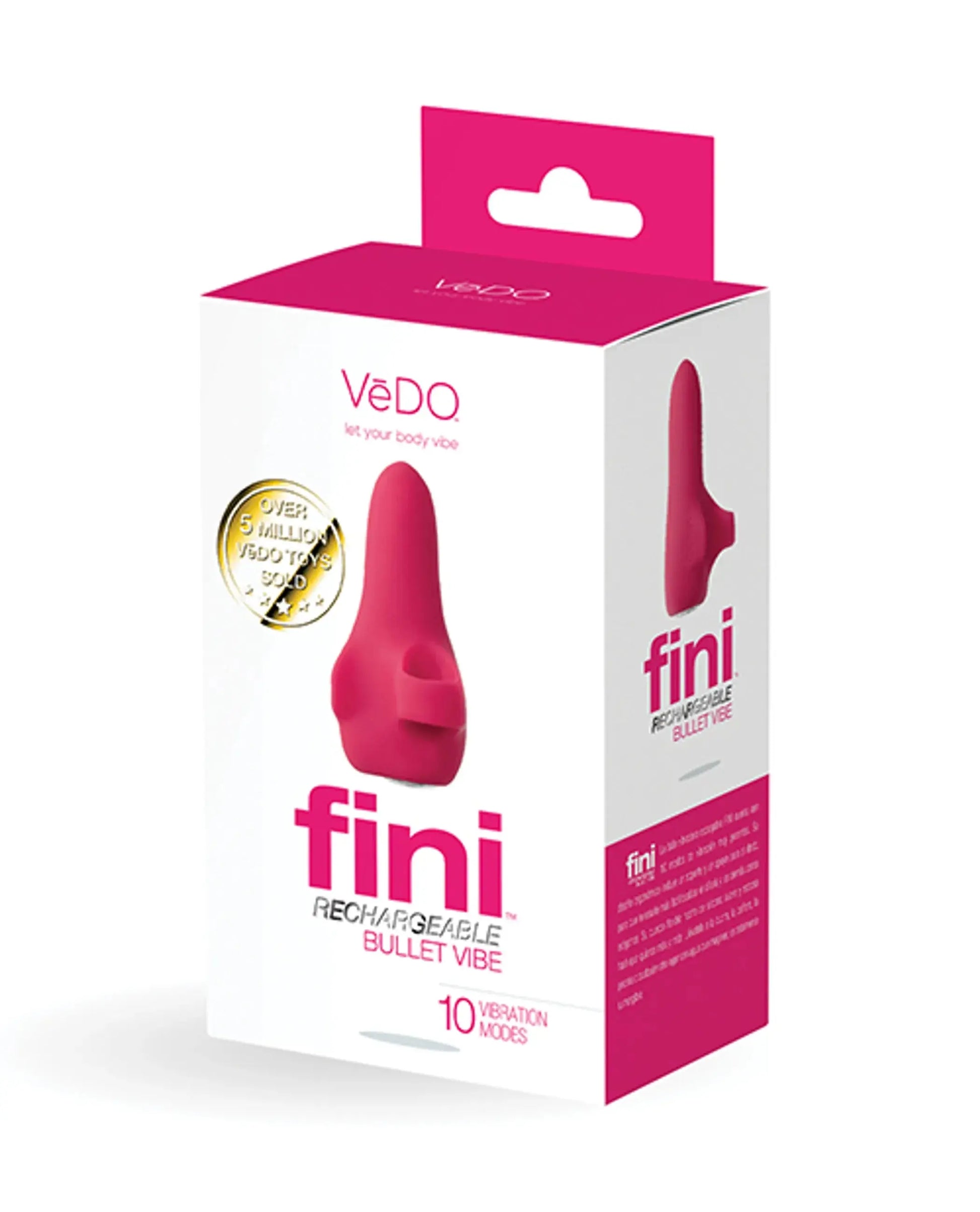 Vedo Fini Rechargeable Bullet Vibrator Pink Vedo