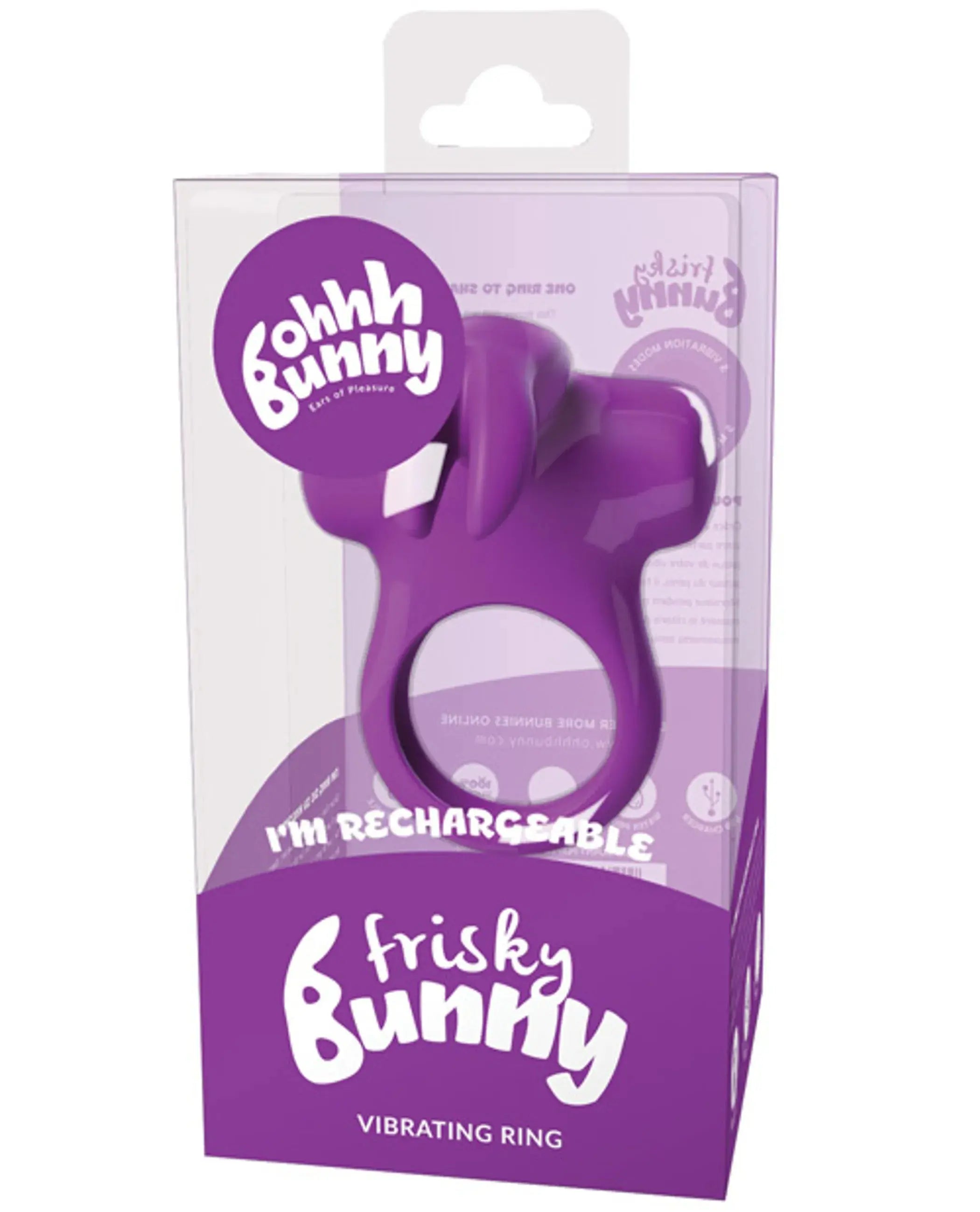 Vedo Frisky Bunny Vibrating Ring Purple Vedo