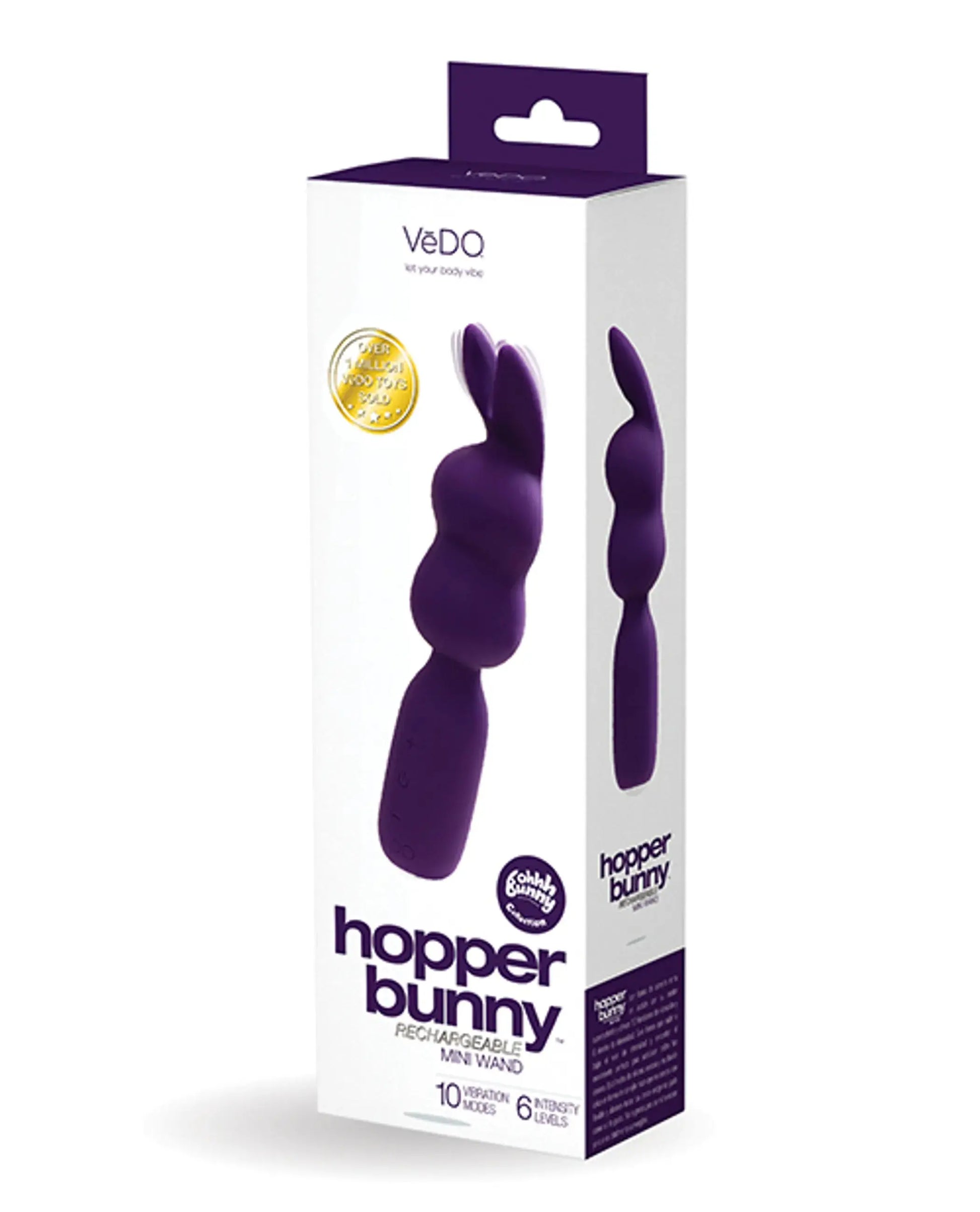Vedo Hopper Rechargeable Mini Vibe Deep Purple Vedo