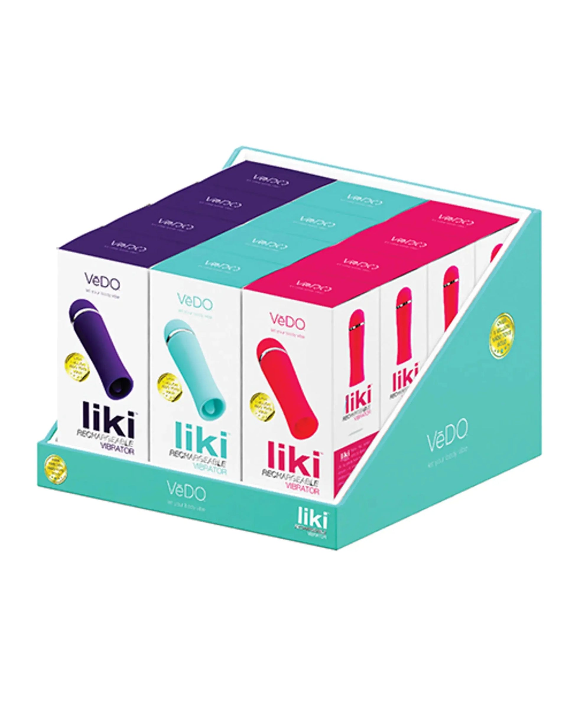 Vedo Liki Flicker Vibe Assorted Colors Display Vedo