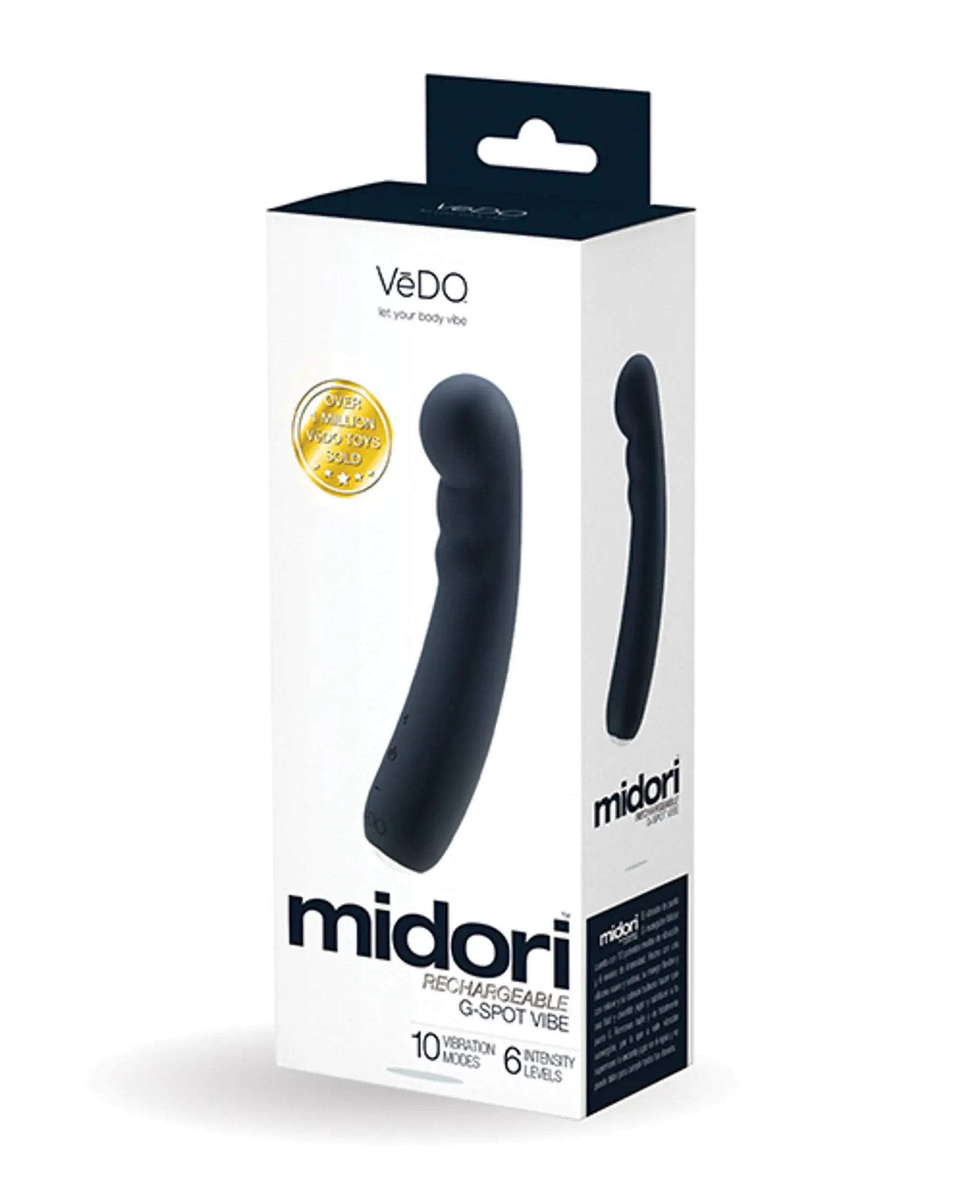 Vedo Midori Rechargeable G-Spot Vibe Just Black Vedo