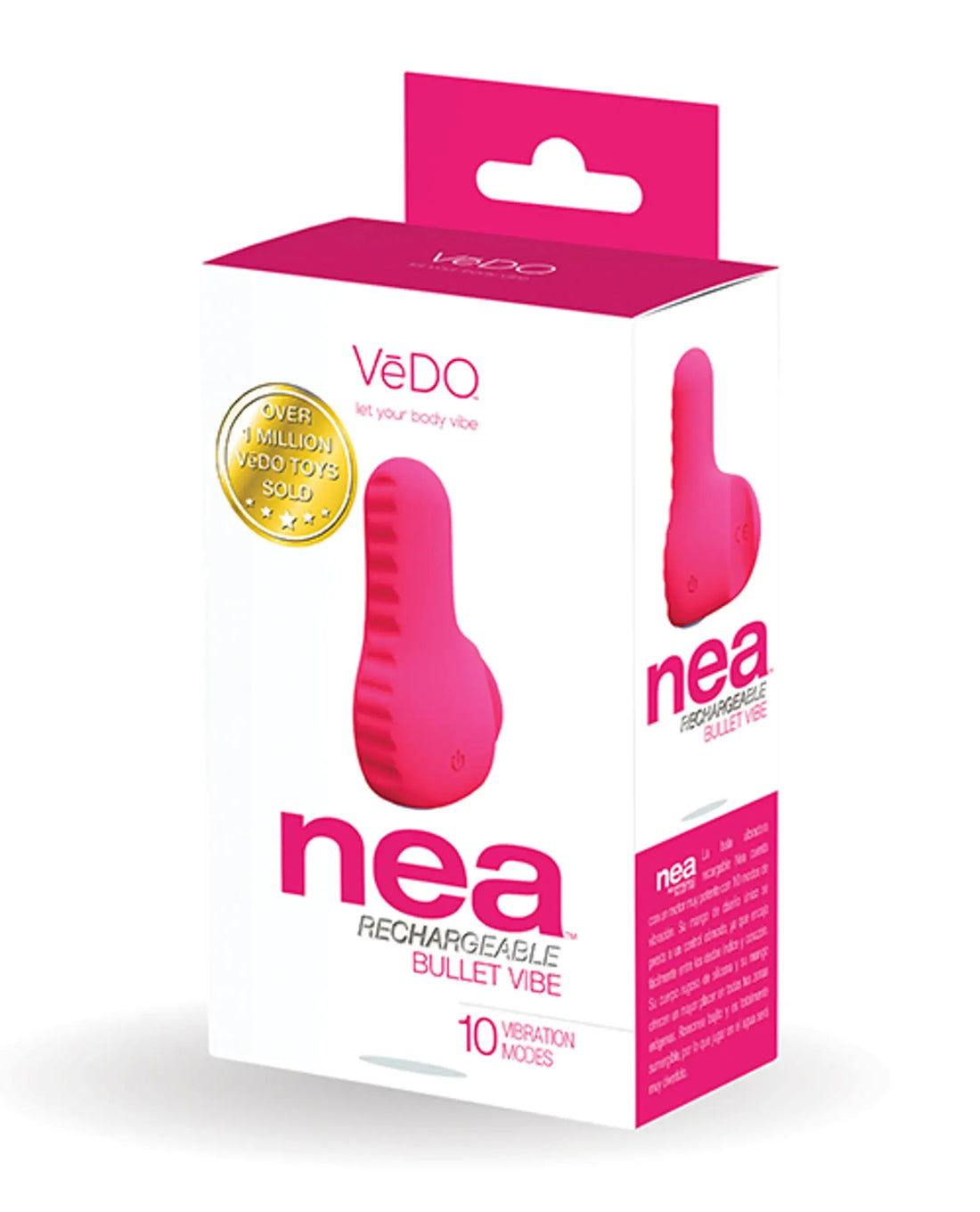 Vedo Nea Rechargeable Finger Vibe in Foxy Pink Vedo