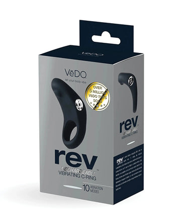 Vedo Rev Rechargeable C-Ring Vibrating Black Vedo