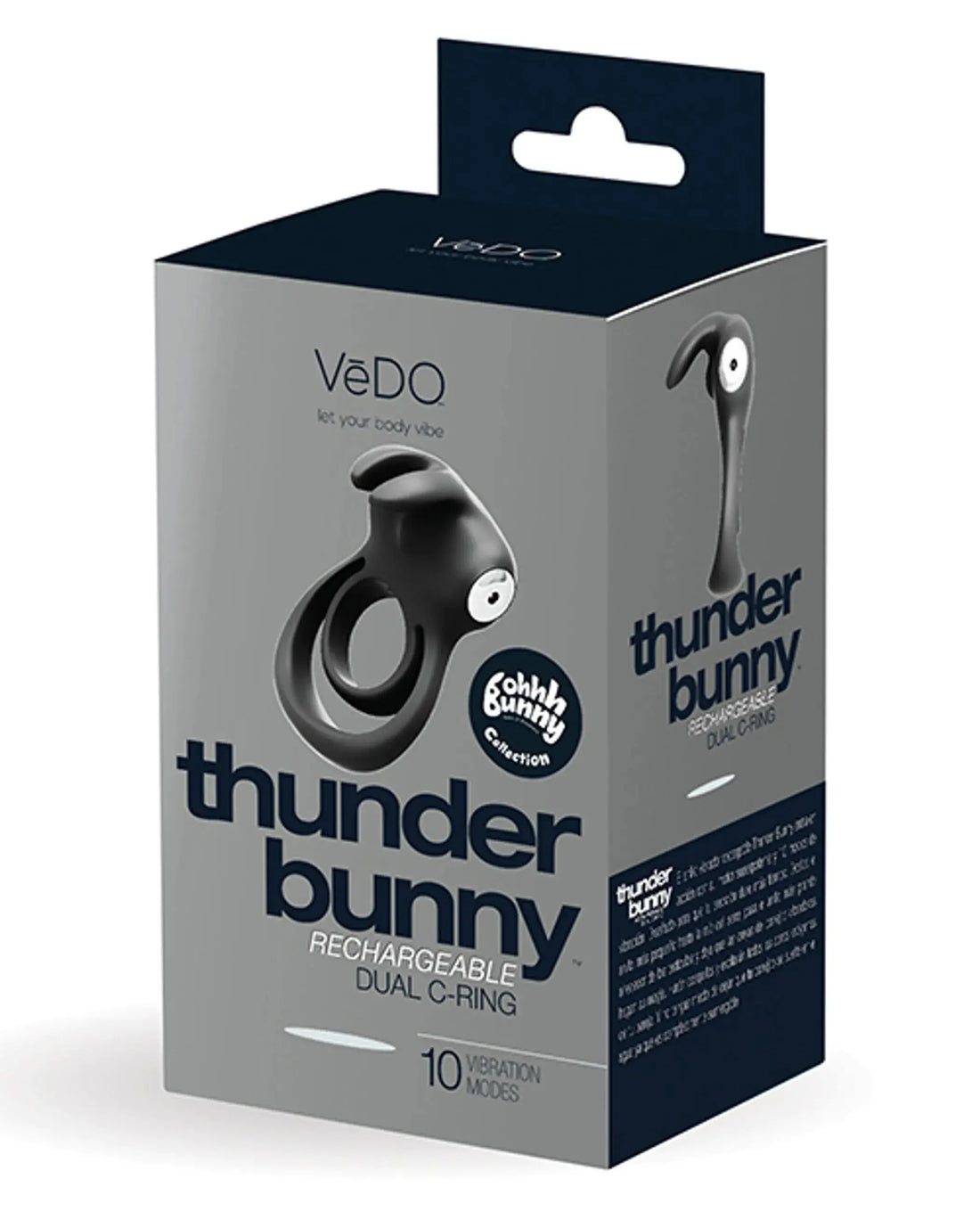 Vedo Thunder Bunny Dual Ring Rechargeable Black Pearl Vedo