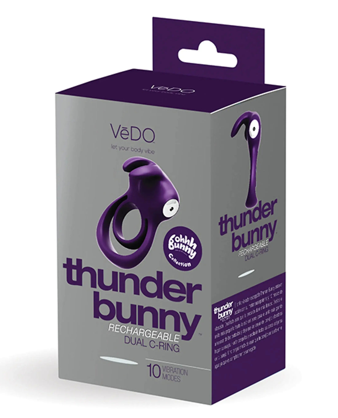 Vedo Thunder Bunny Dual Ring Rechargeable Perfectly Purple Vedo