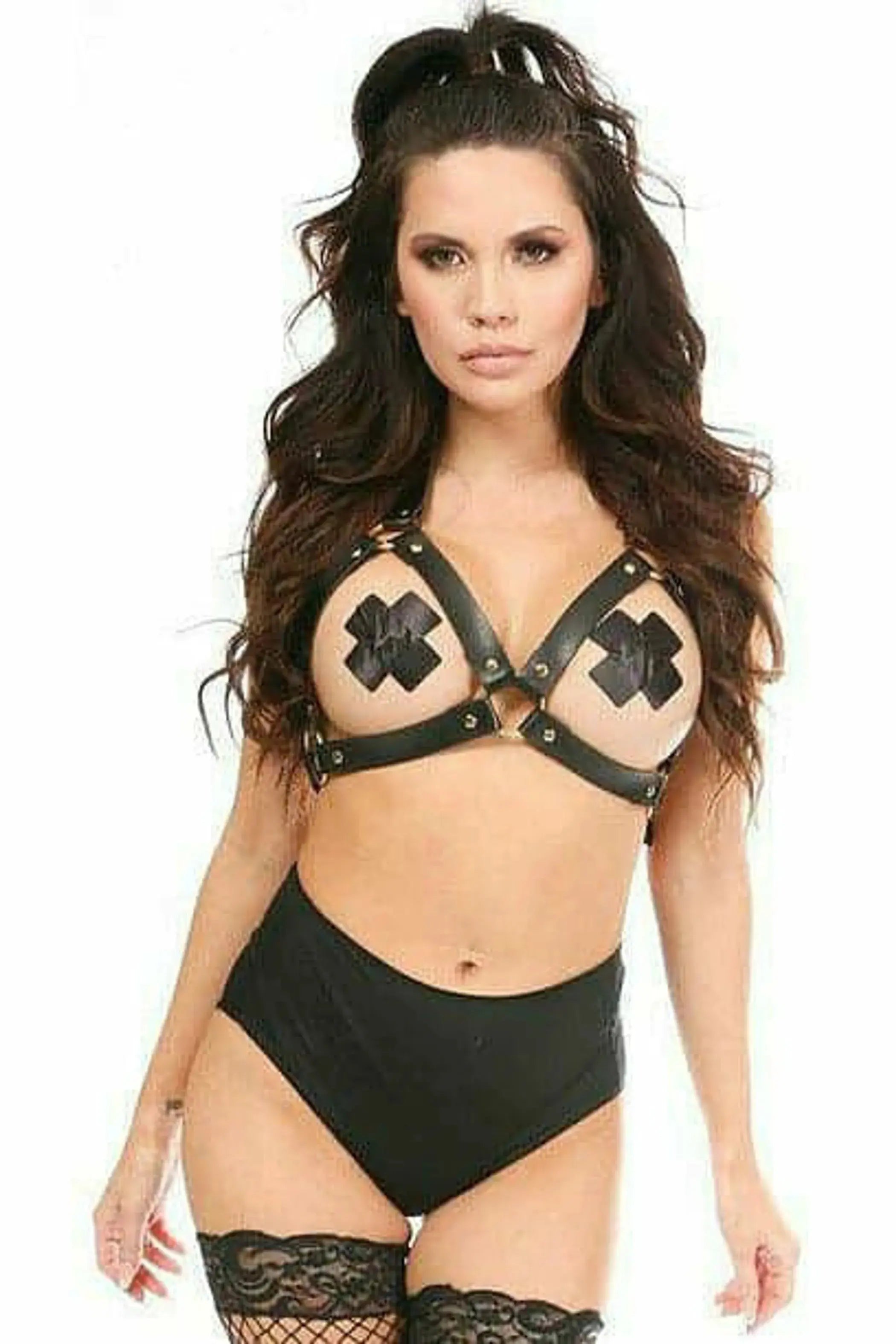 Vegan Leather Body Harness Daisy Corsets